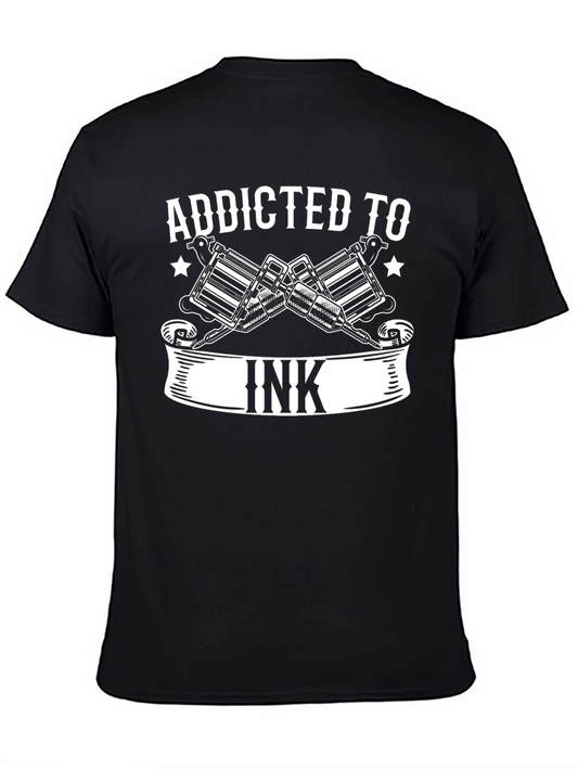 Addicted to Ink Tattoo Artist T-Shirt Black