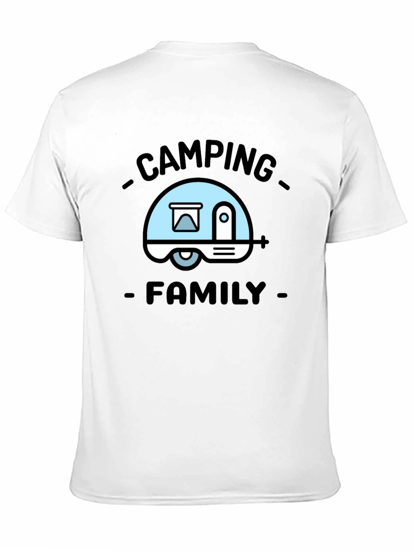 Camping Family Graphic Tee - Black