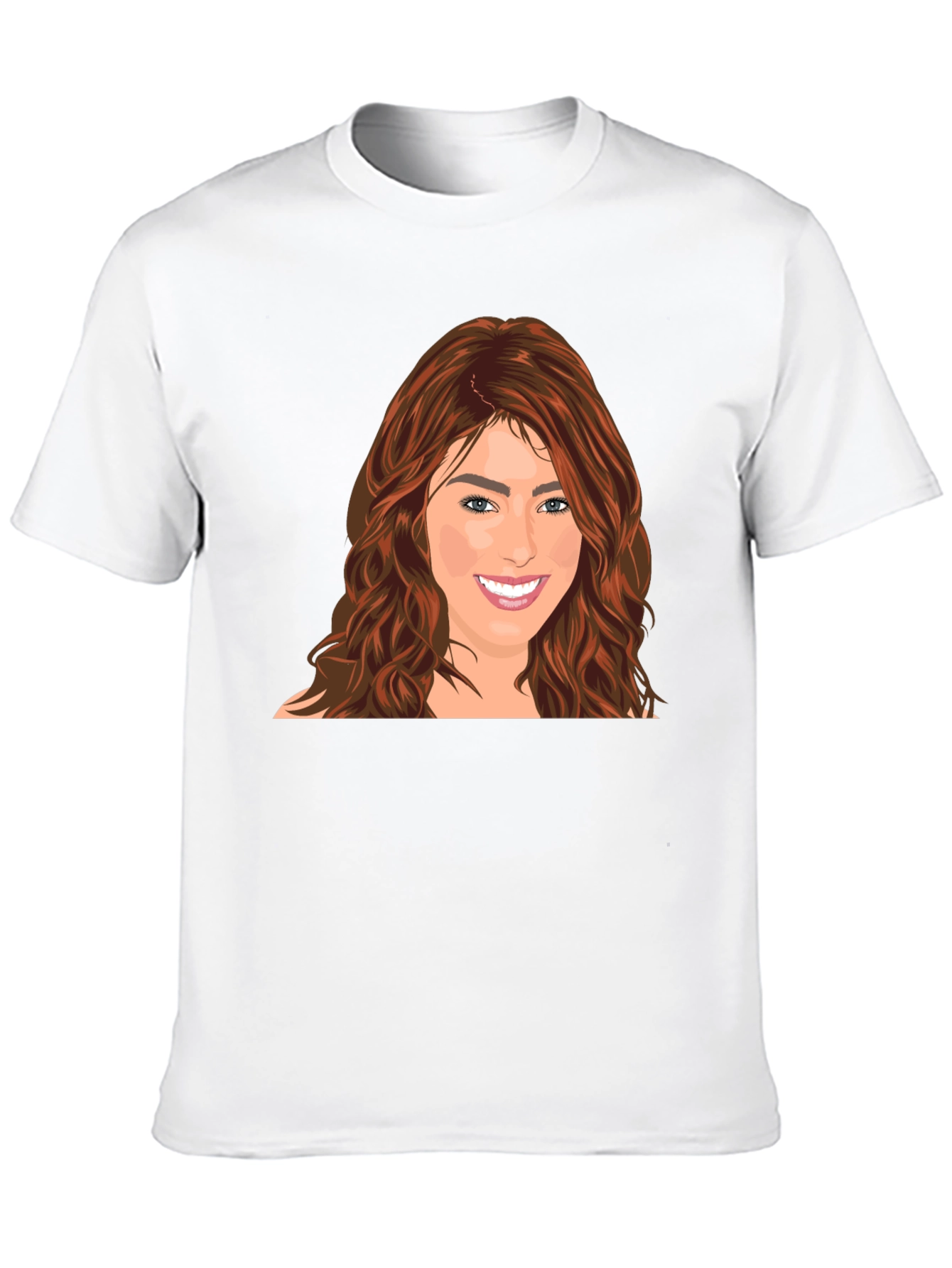 Woman Portrait Black T-Shirt
