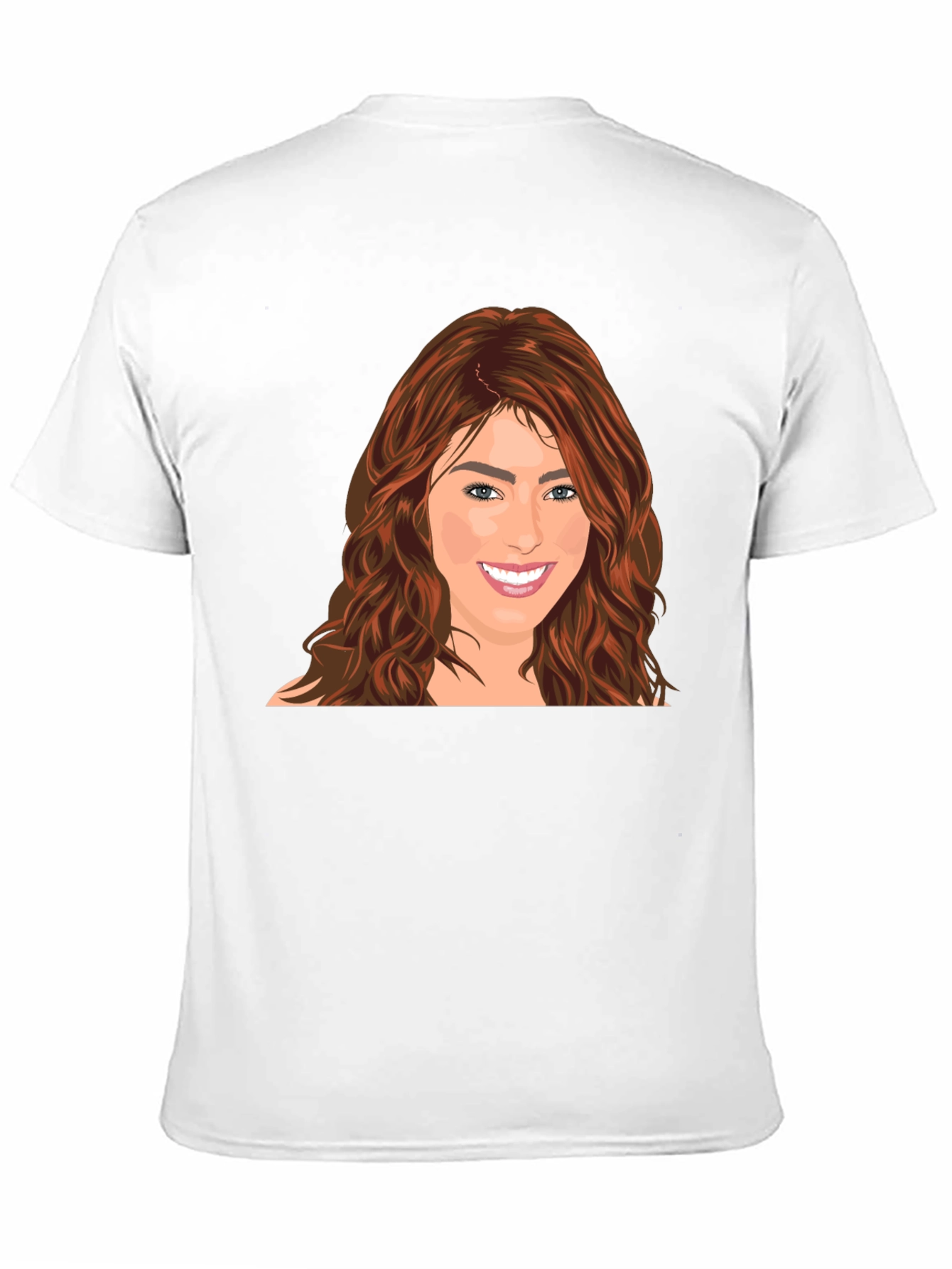 Woman Portrait Black T-Shirt