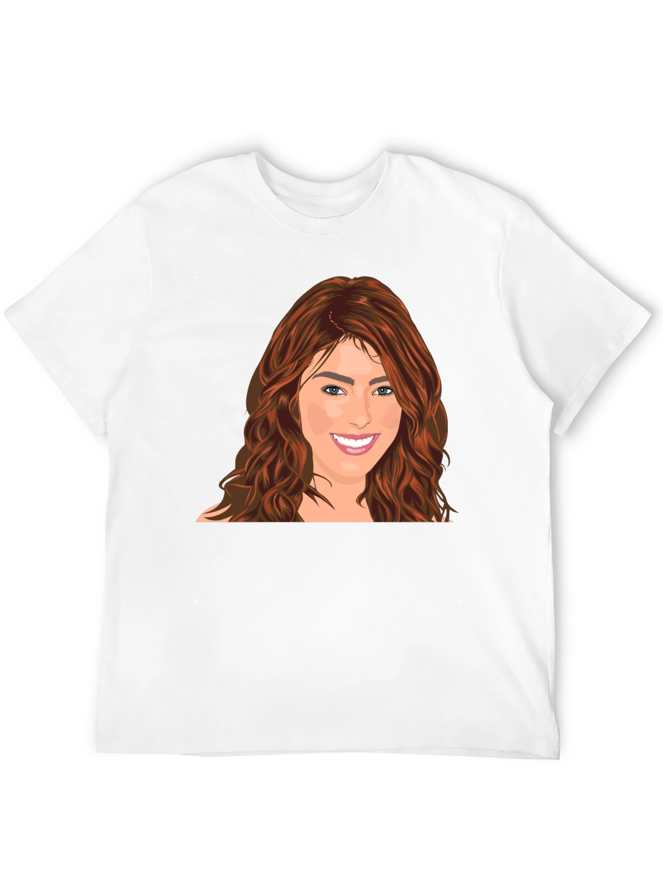 Woman Portrait Black T-Shirt