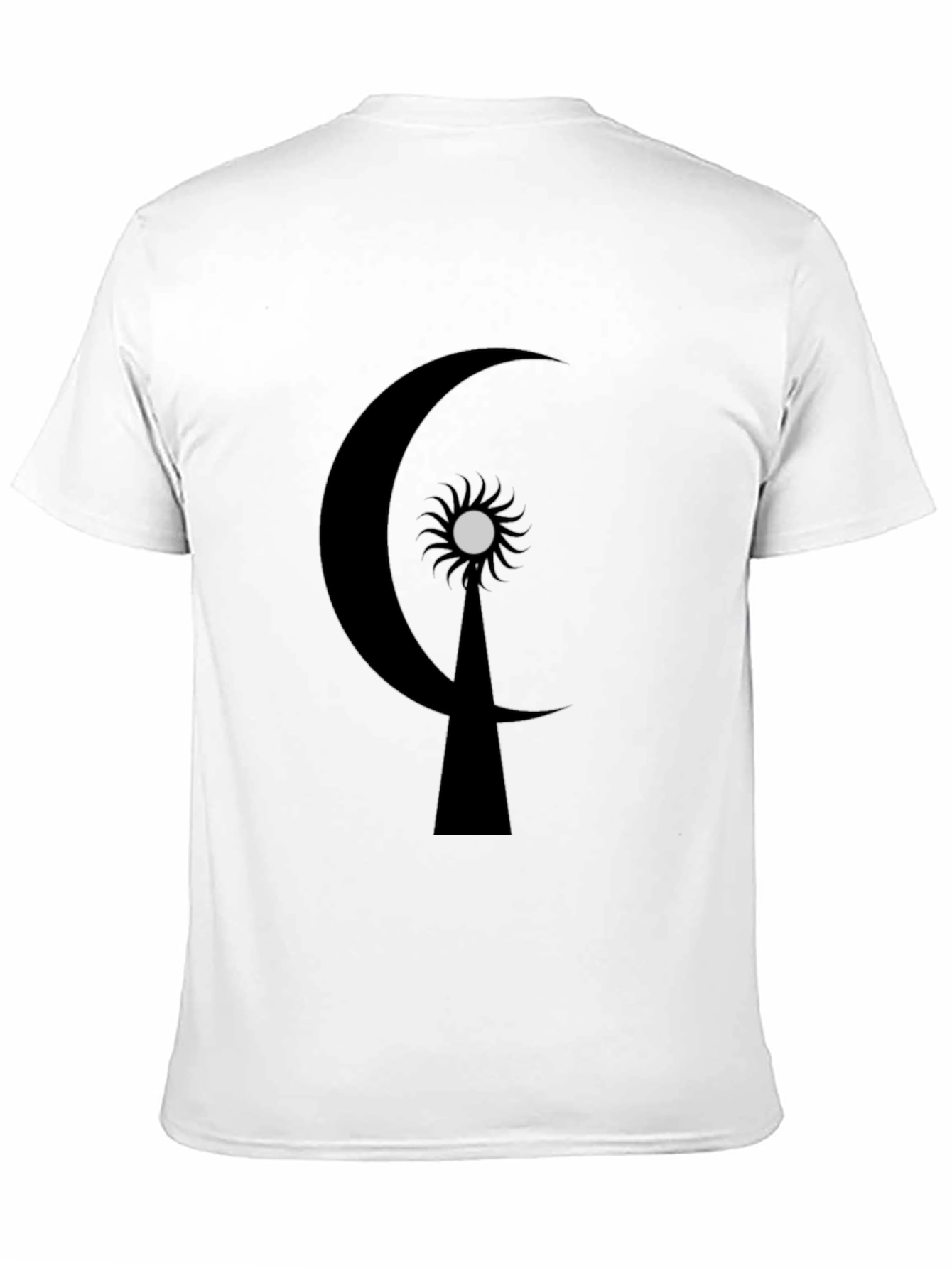 Crescent Moon & Sun Graphic T-Shirt - Black
