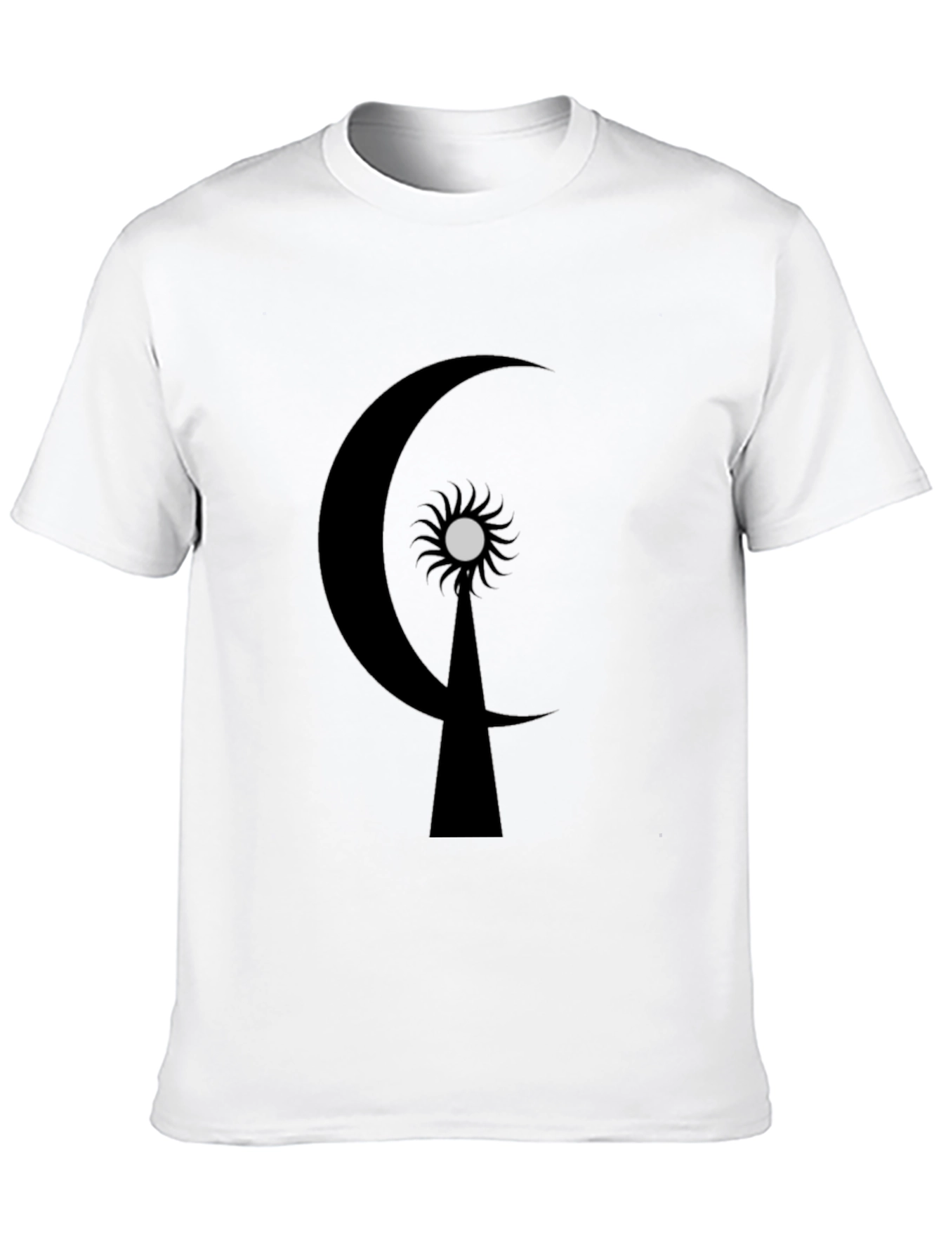 Crescent Moon & Sun Graphic T-Shirt - Black