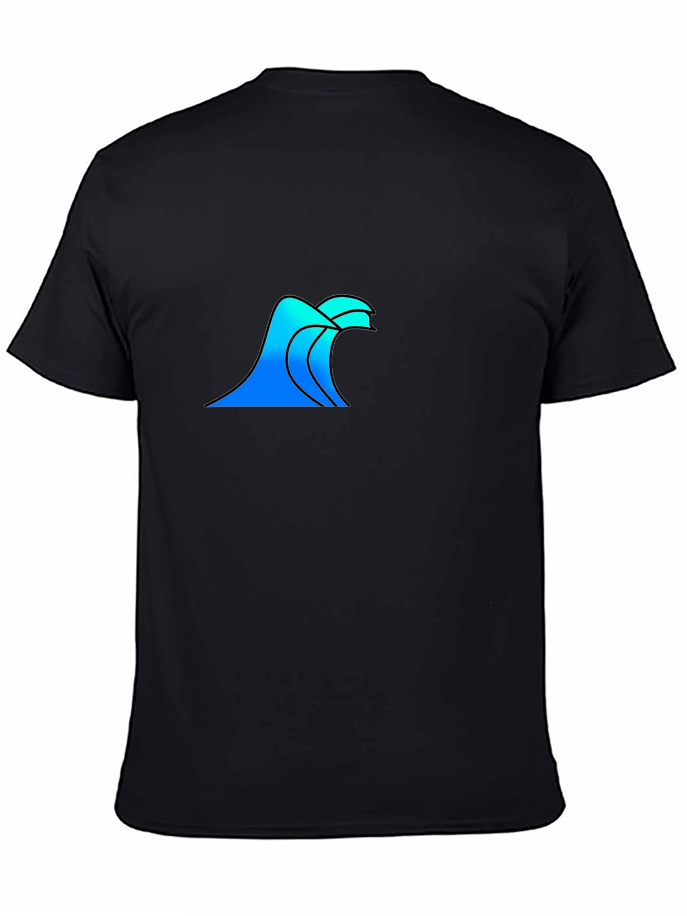 Wave Graphic Black T-Shirt