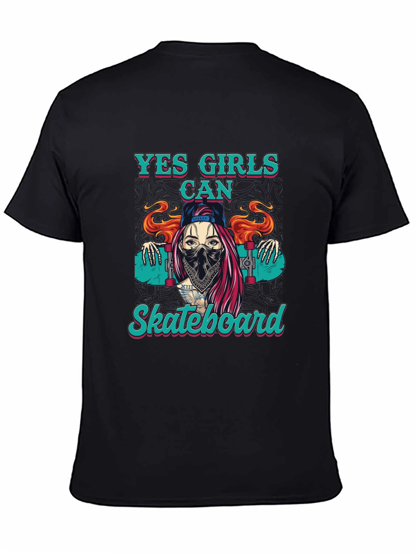 Yes Girls Can Skateboard Graphic Tee