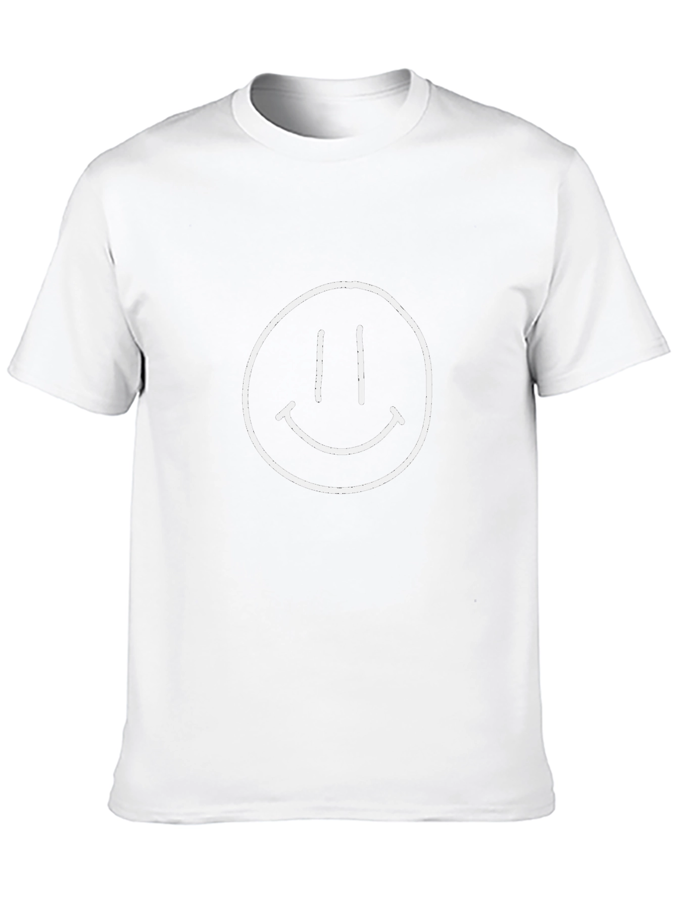 Minimalist Smiley Face Black T-Shirt