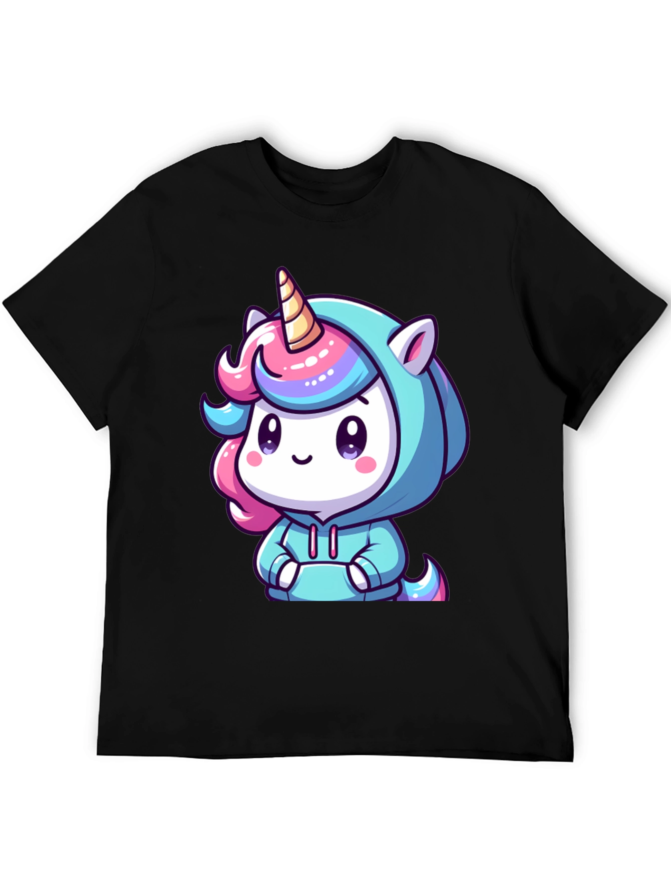 Cute Cartoon Unicorn Hoodie T-Shirt