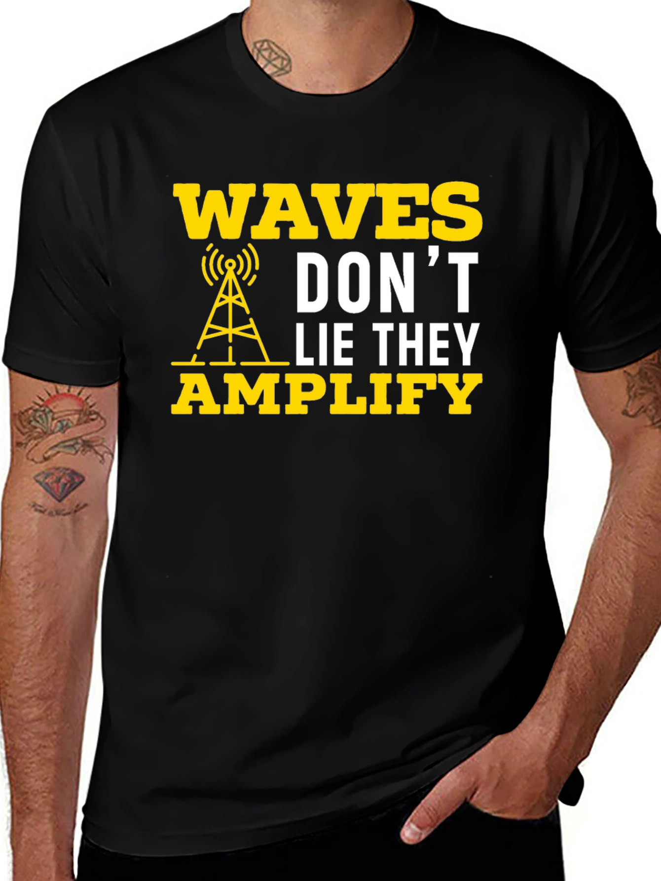 Waves Dont Lie They Amplify Graphic T-Shirt