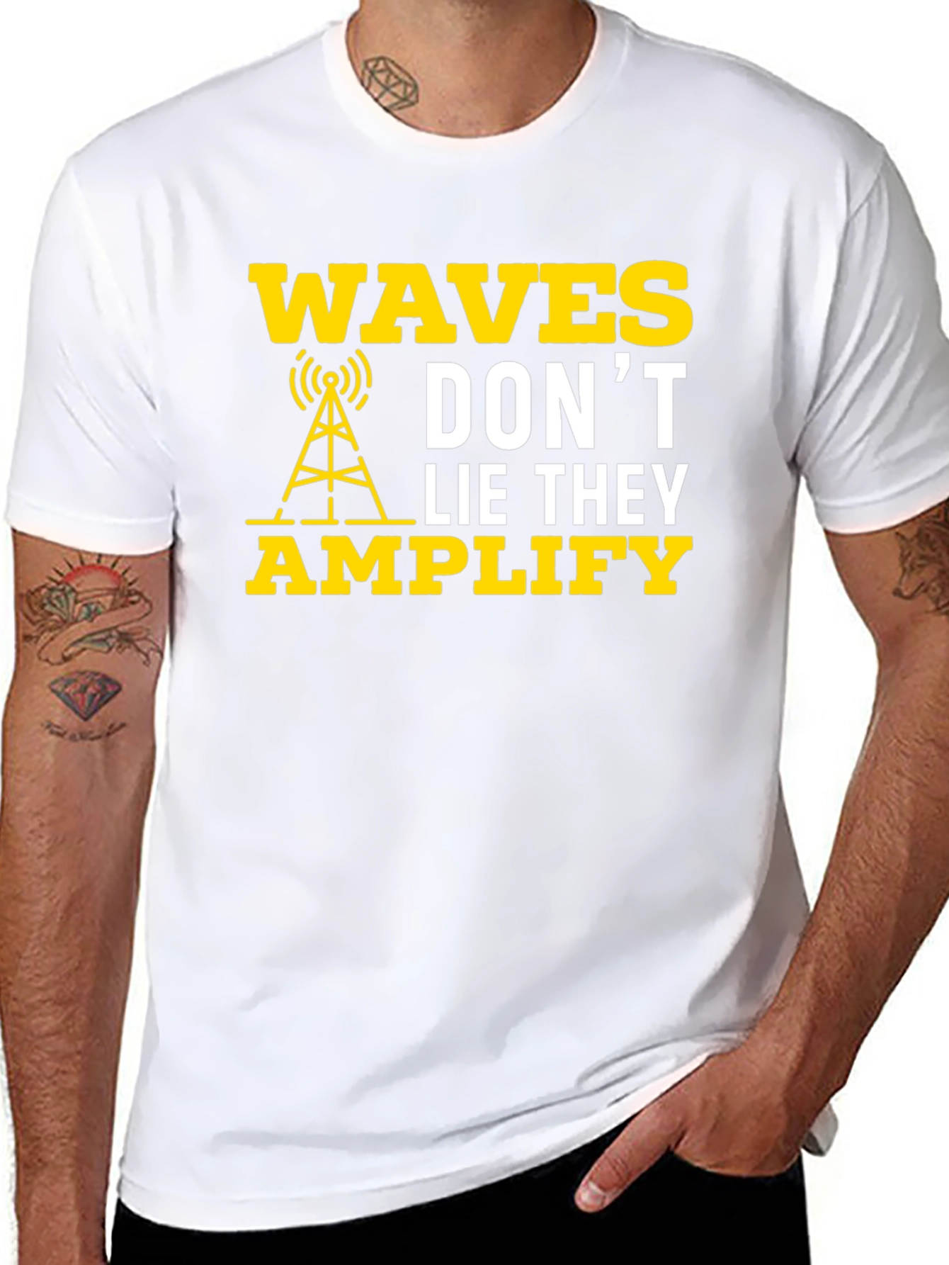 Waves Dont Lie They Amplify Graphic T-Shirt