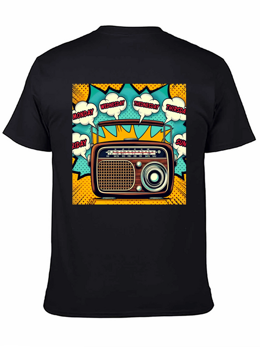 Retro Radio Days of the Week Graphic Tee