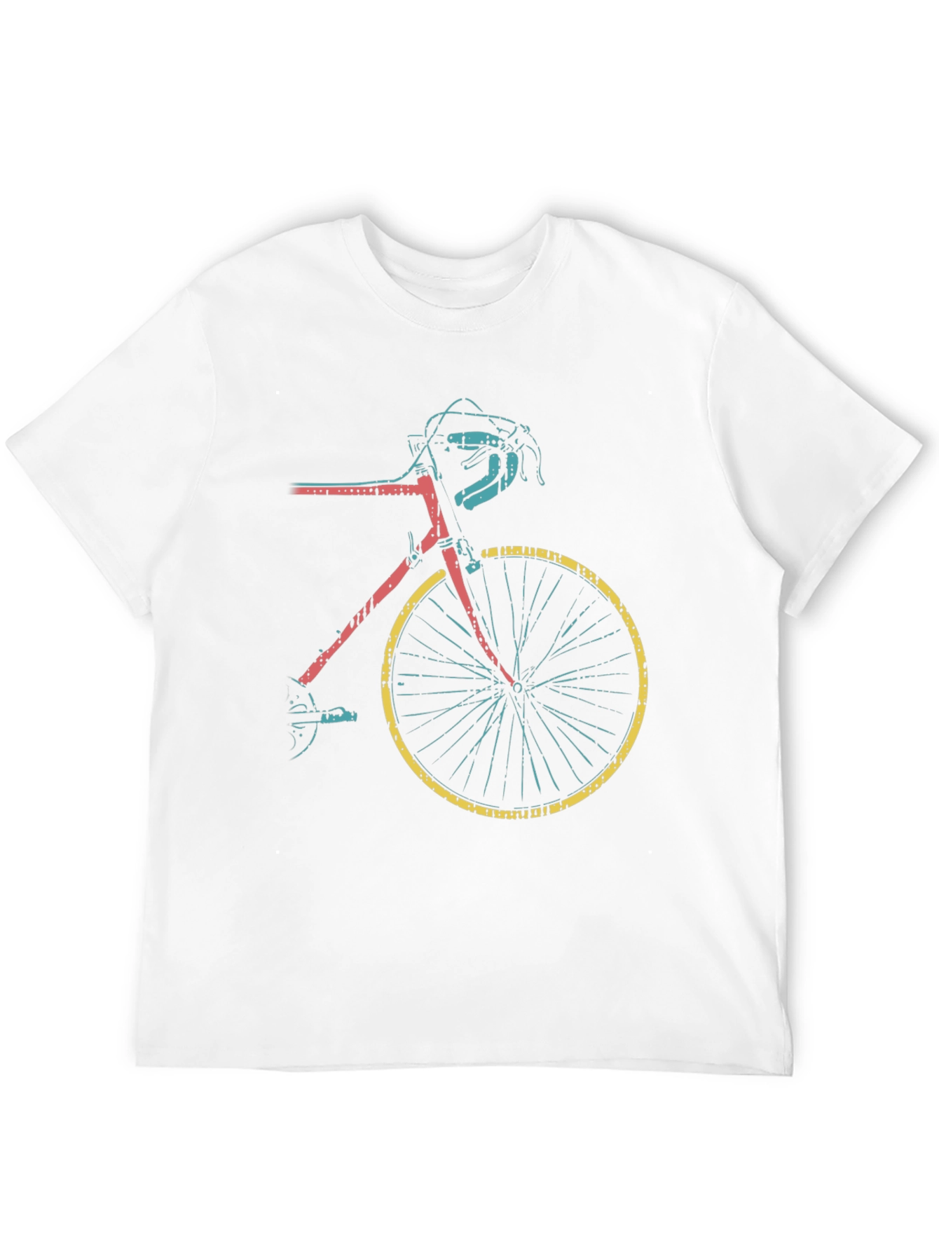 Retro Bike Graphic Tee - Black Casual T-Shirt