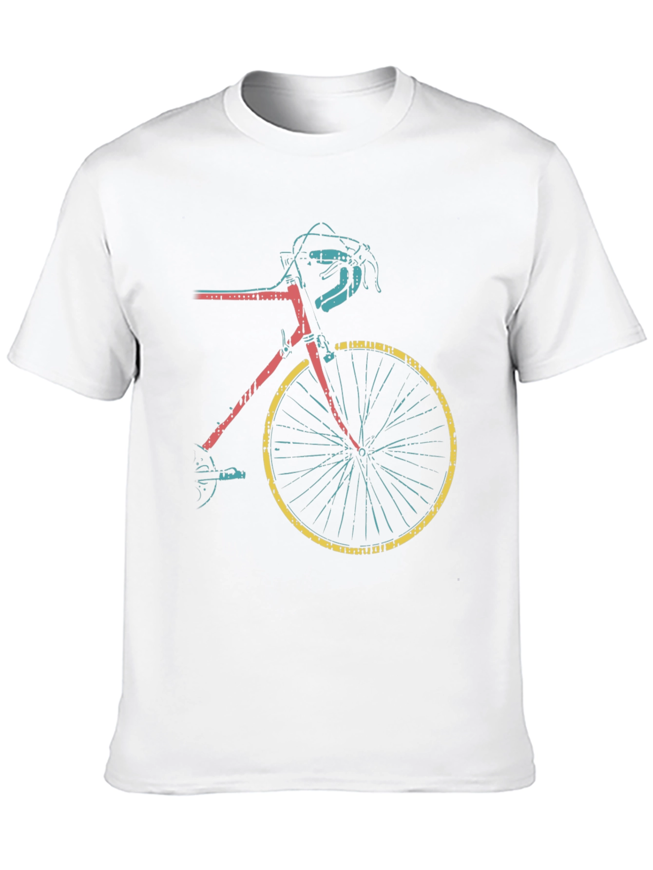 Retro Bike Graphic Tee - Black Casual T-Shirt