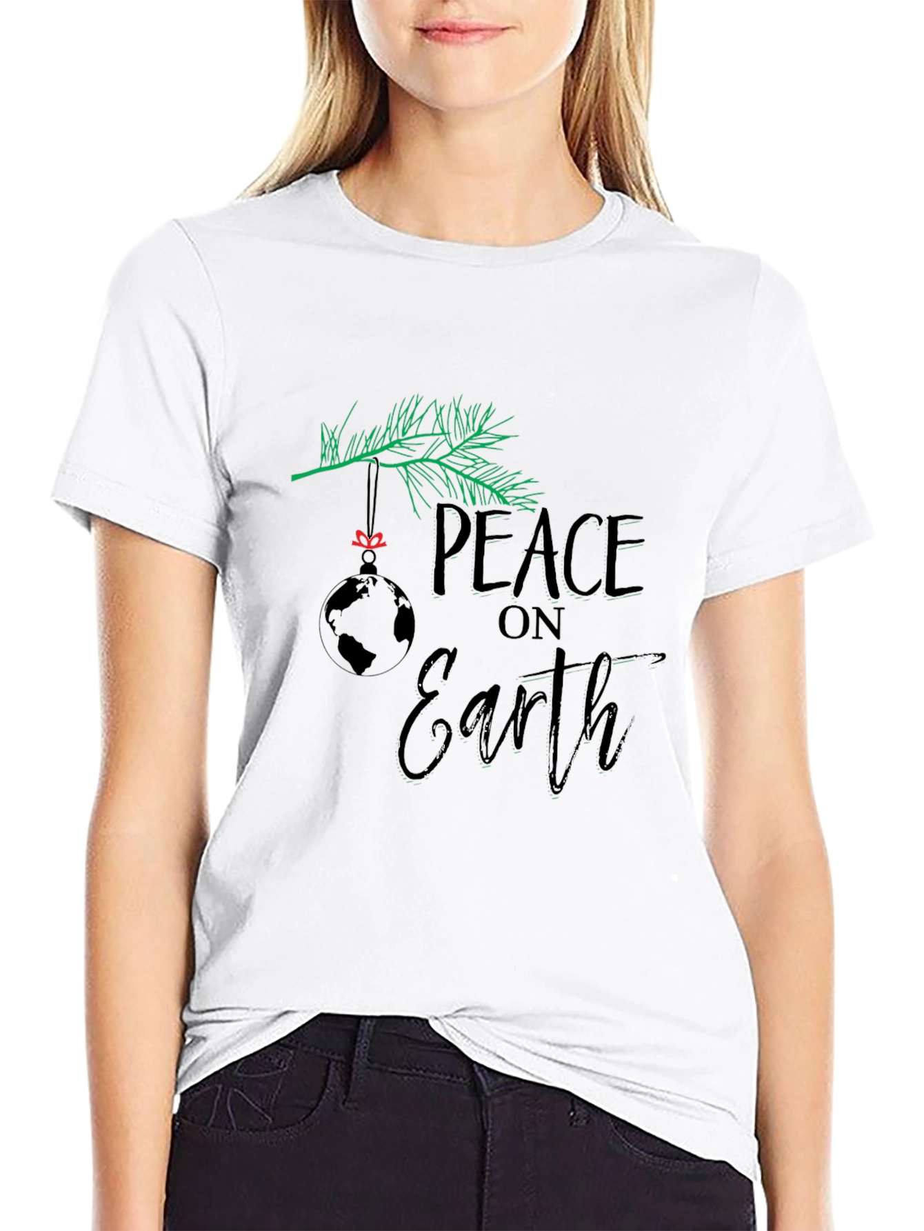 Peace On Earth T-Shirt Holiday Graphic Tee