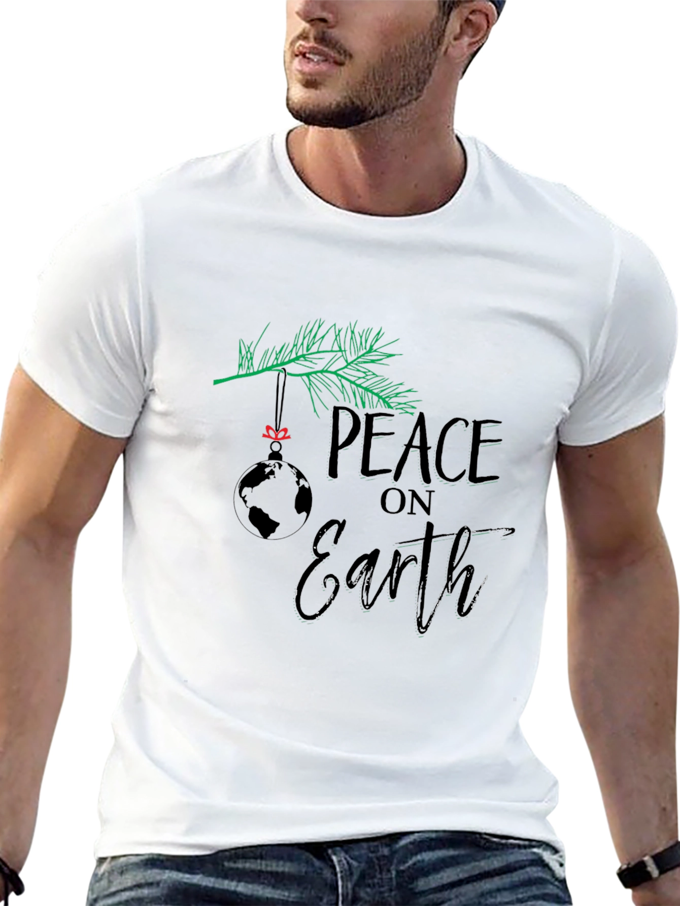 Peace On Earth T-Shirt Holiday Graphic Tee