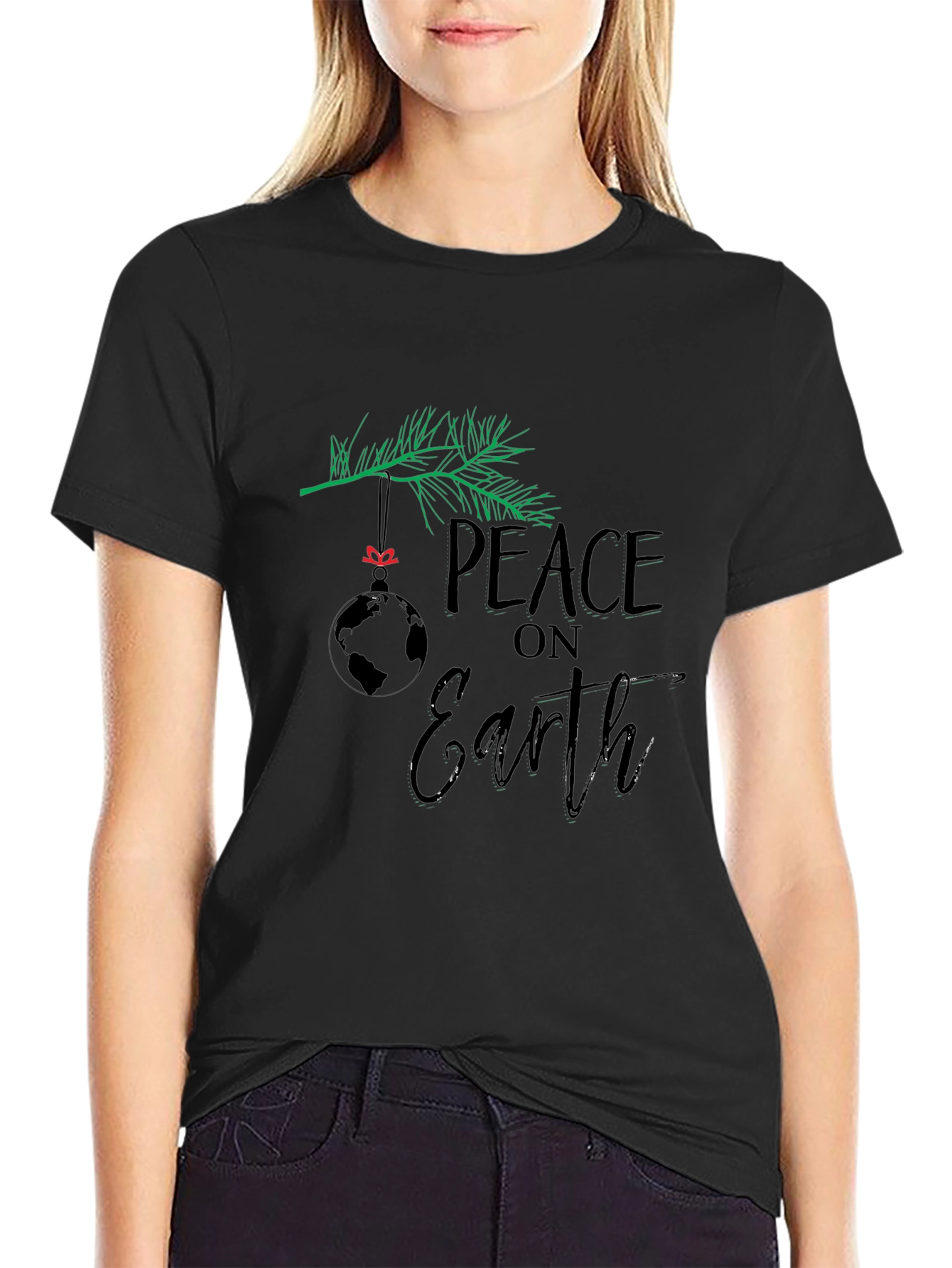 Peace On Earth T-Shirt Holiday Graphic Tee