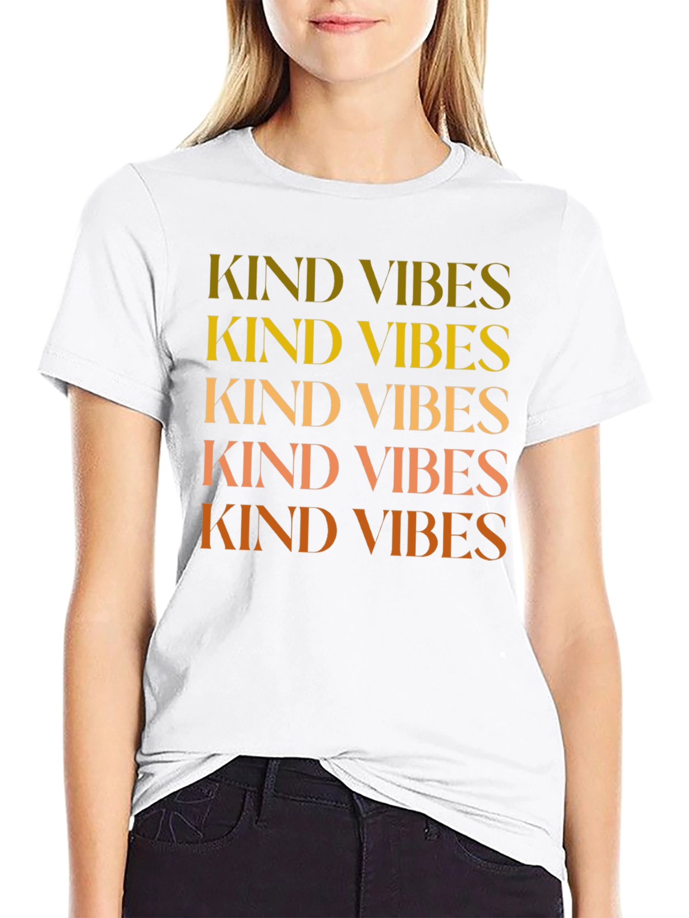 Kind Vibes Graphic Tee - Black Cotton T-Shirt