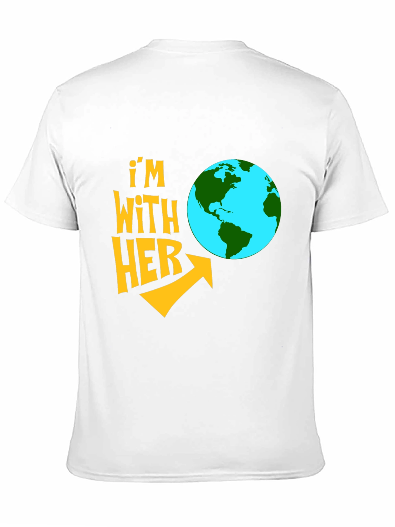 Im With Her Earth Graphic Black T-Shirt