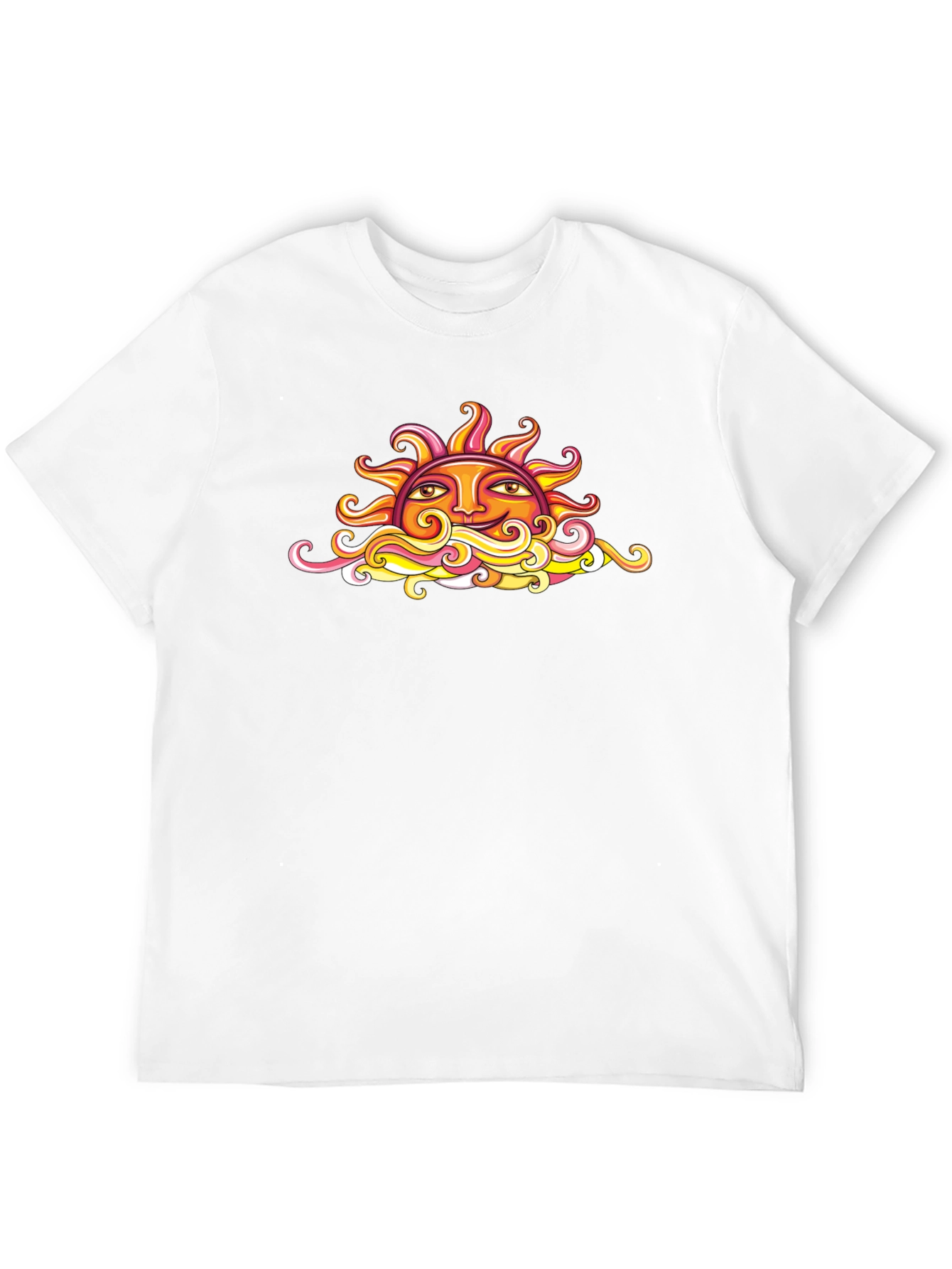 Sun Graphic Black T-Shirt - Artistic Design