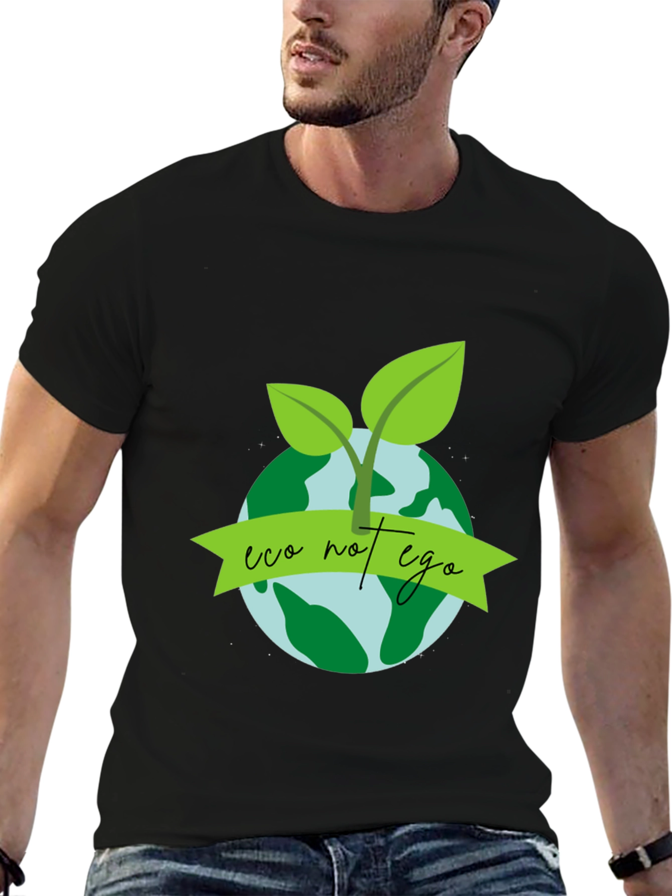 Eco Not Ego Graphic Tee - Earth Conscious Design