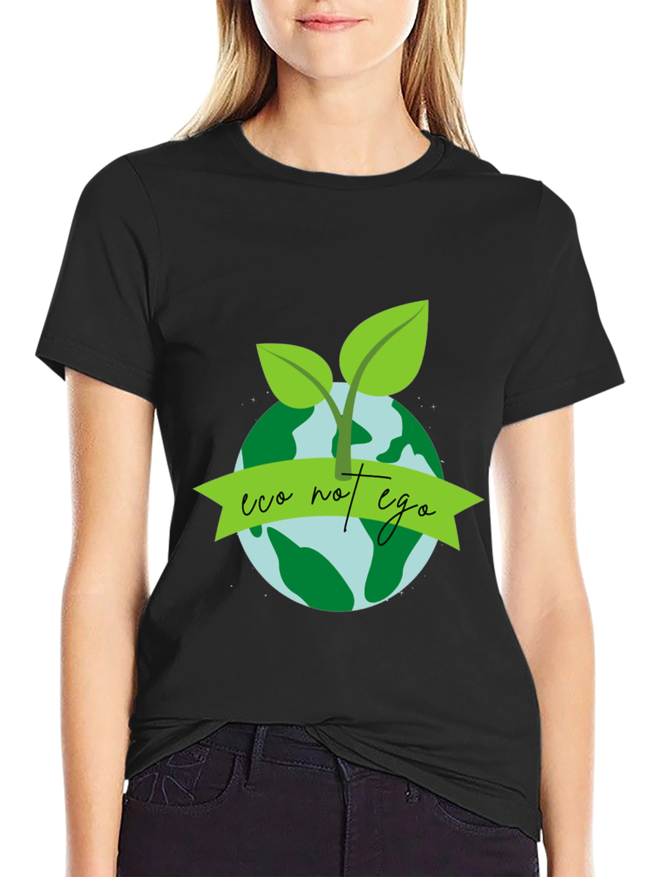Eco Not Ego Graphic Tee - Earth Conscious Design