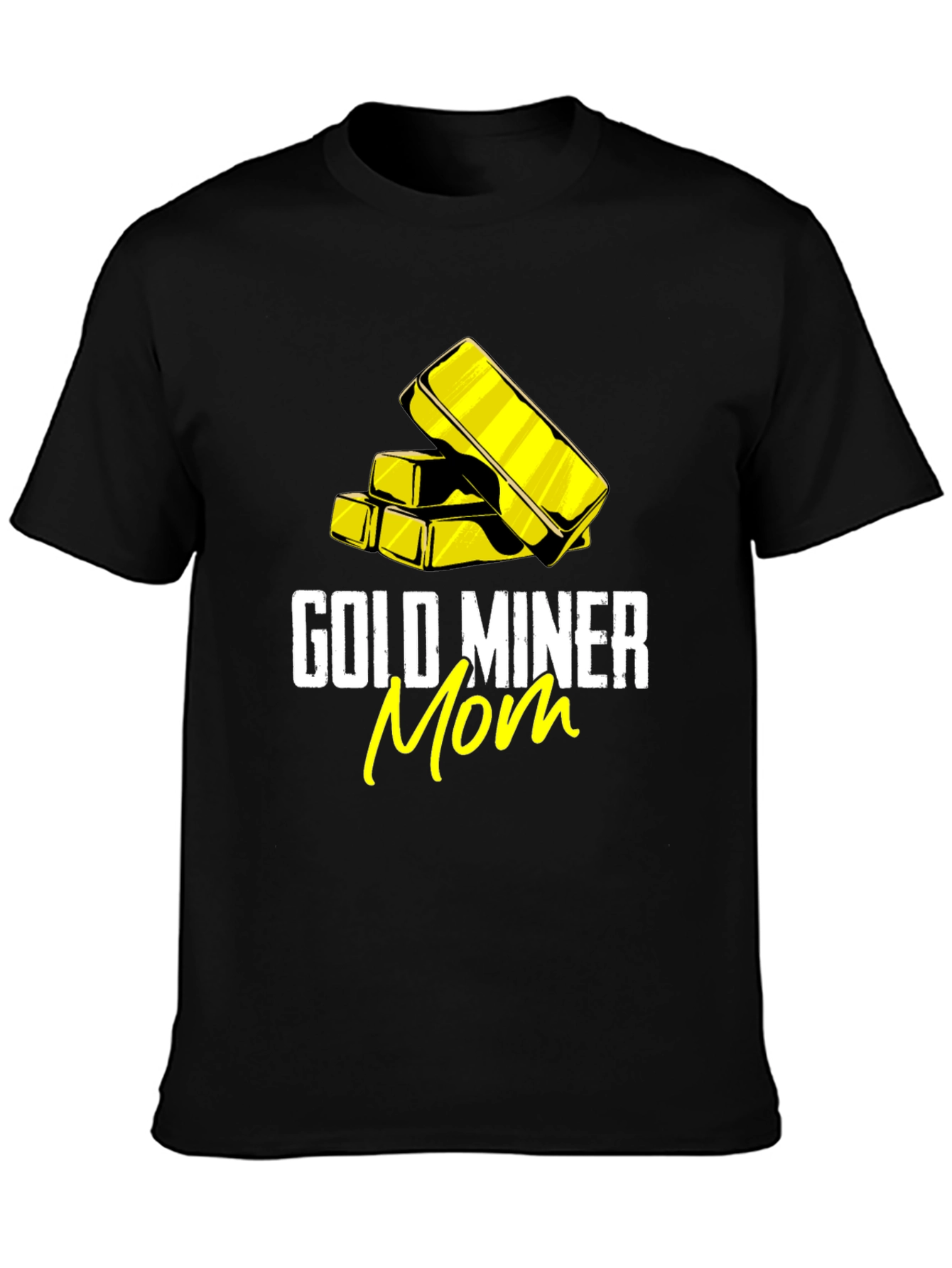 Gold Miner Mom T-Shirt - Black Tee
