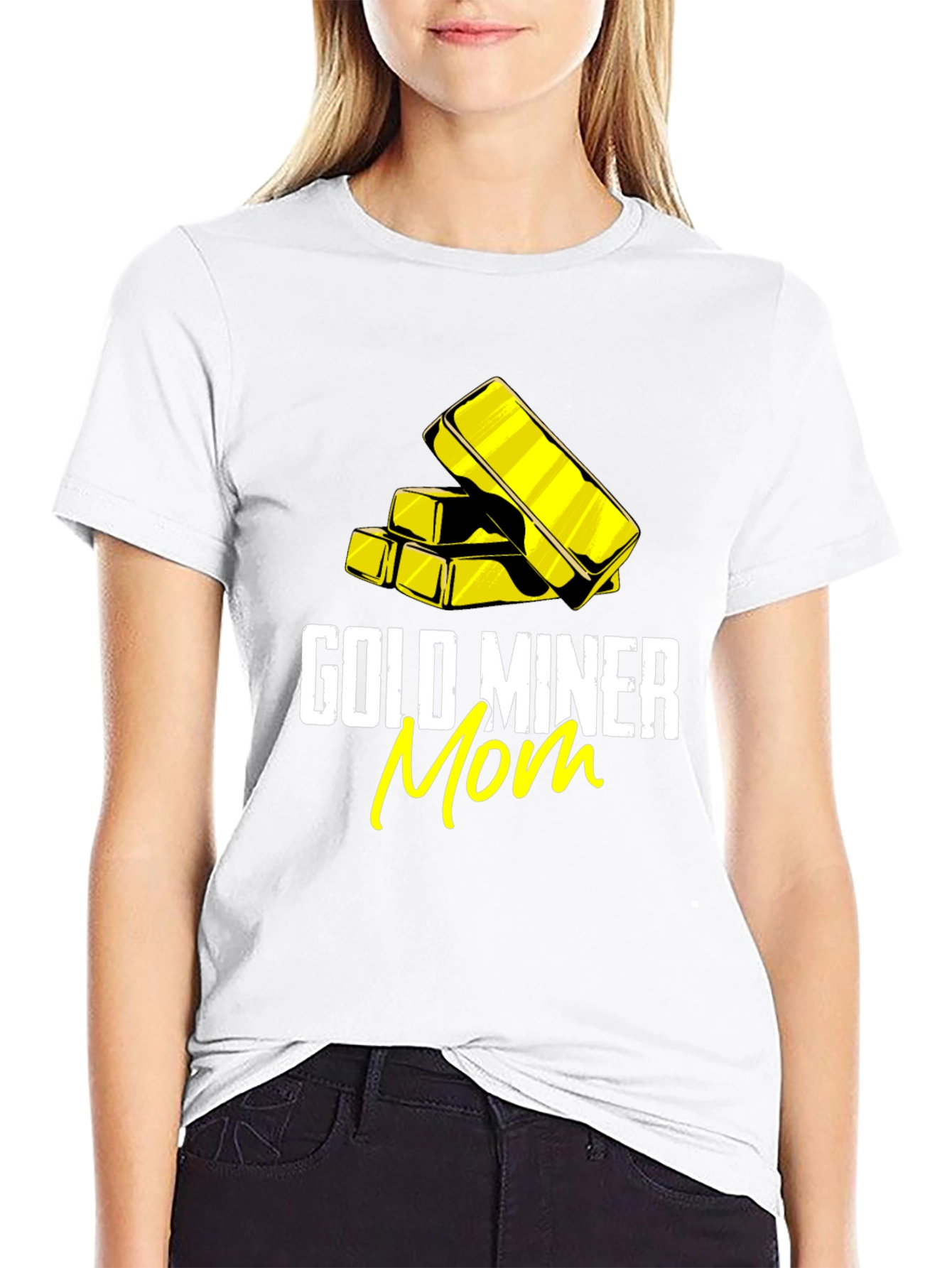 Gold Miner Mom T-Shirt - Black Tee