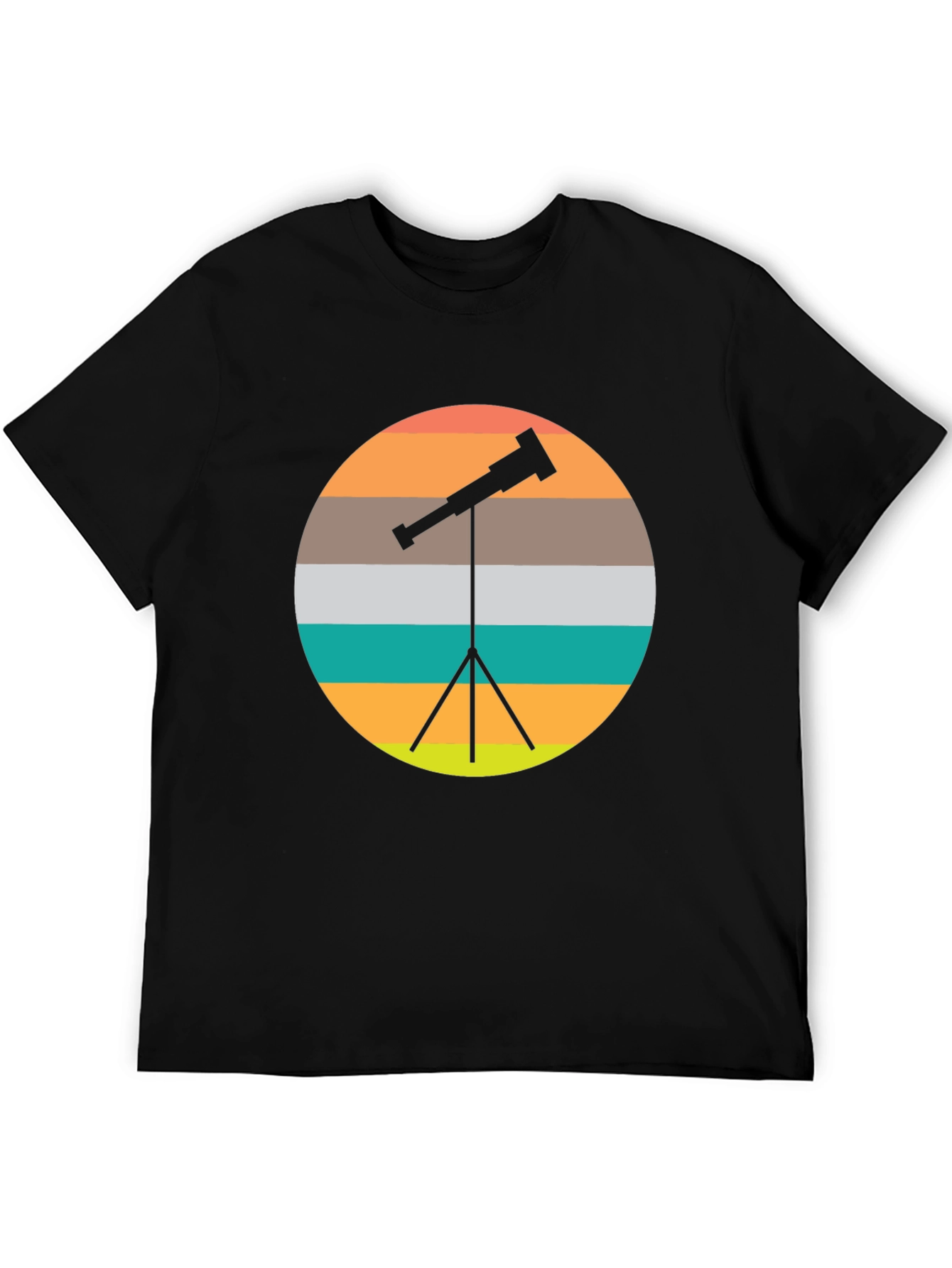 Telescope Sunset Graphic Tee - Space Lover Shirt