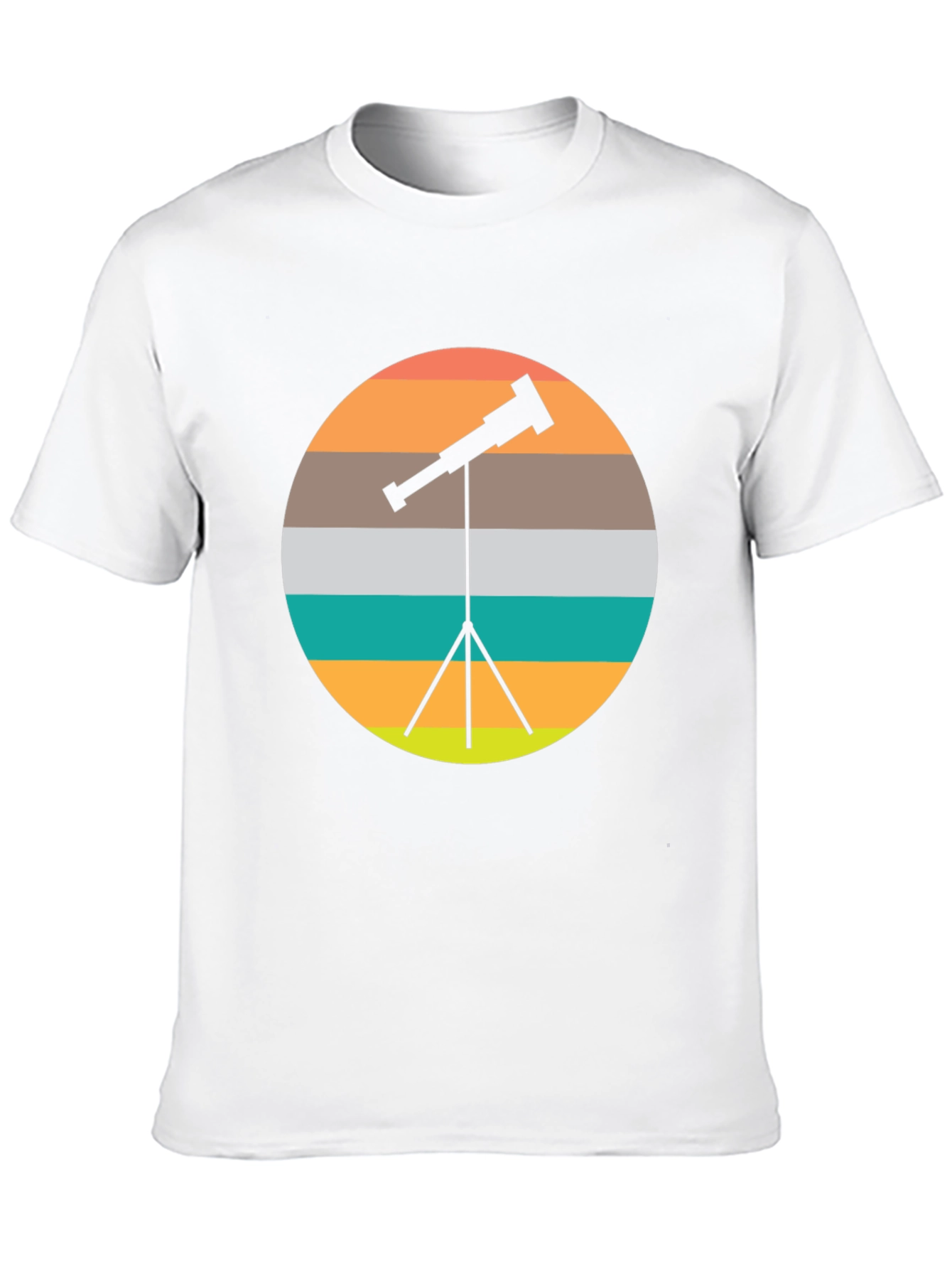 Telescope Sunset Graphic Tee - Space Lover Shirt