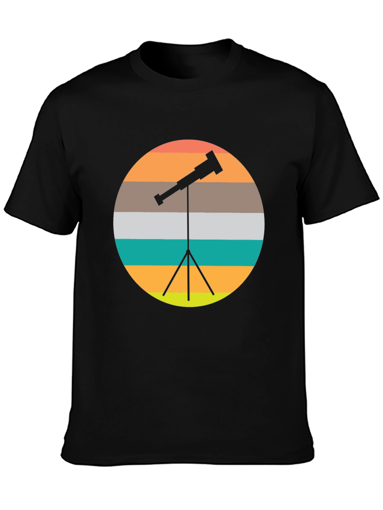 Telescope Sunset Graphic Tee - Space Lover Shirt