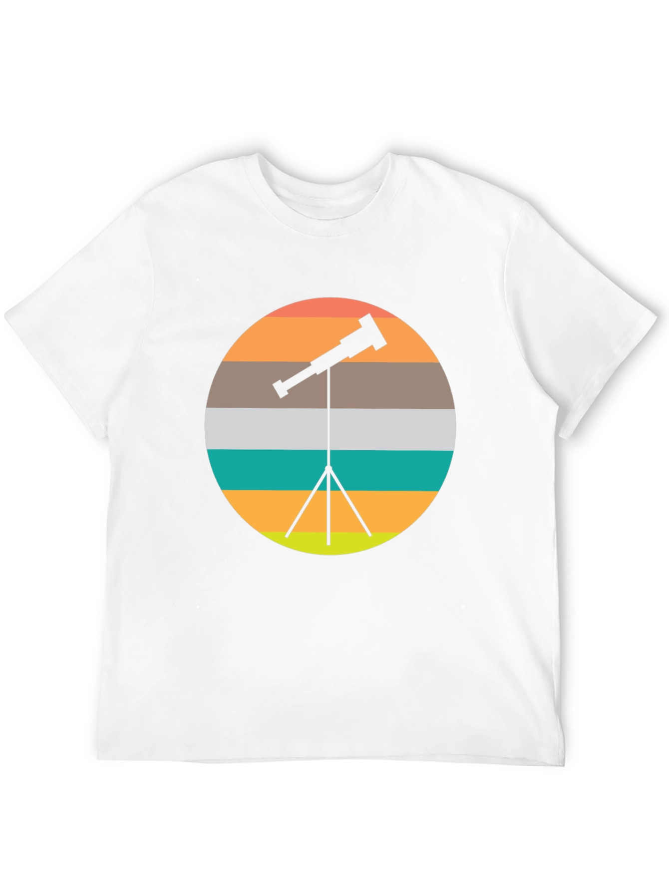 Telescope Sunset Graphic Tee - Space Lover Shirt