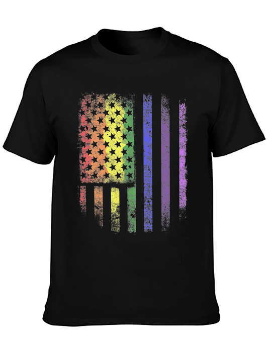 LGBT Pride American Flag Graphic T-Shirt