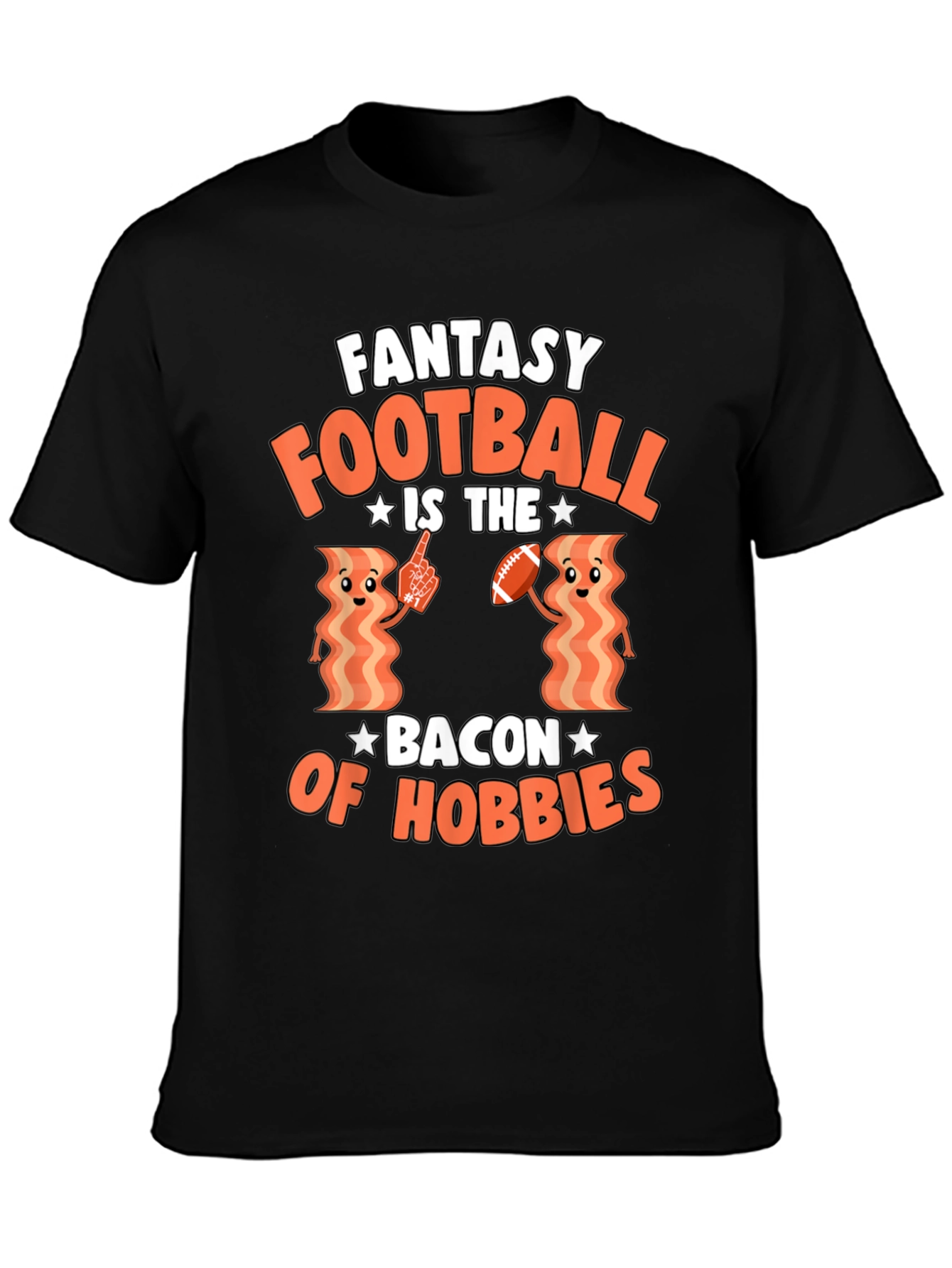 Fantasy Football Bacon Hobbies Graphic T-Shirt
