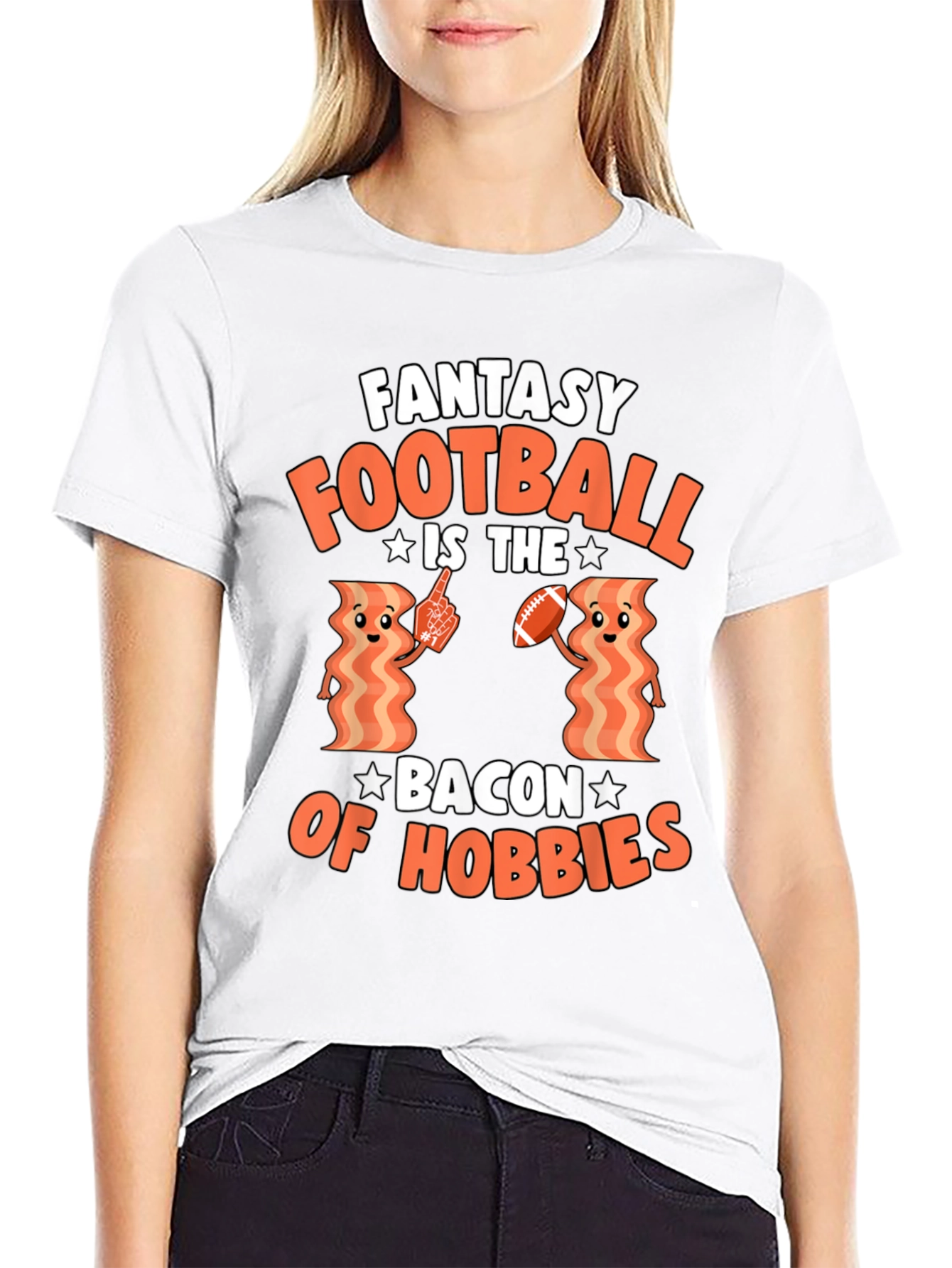 Fantasy Football Bacon Hobbies Graphic T-Shirt