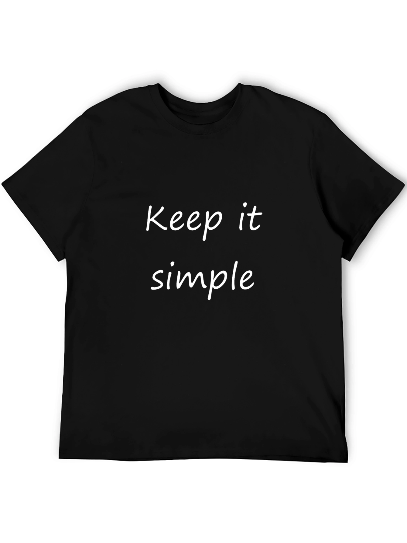 Keep It Simple Black Graphic T-Shirt