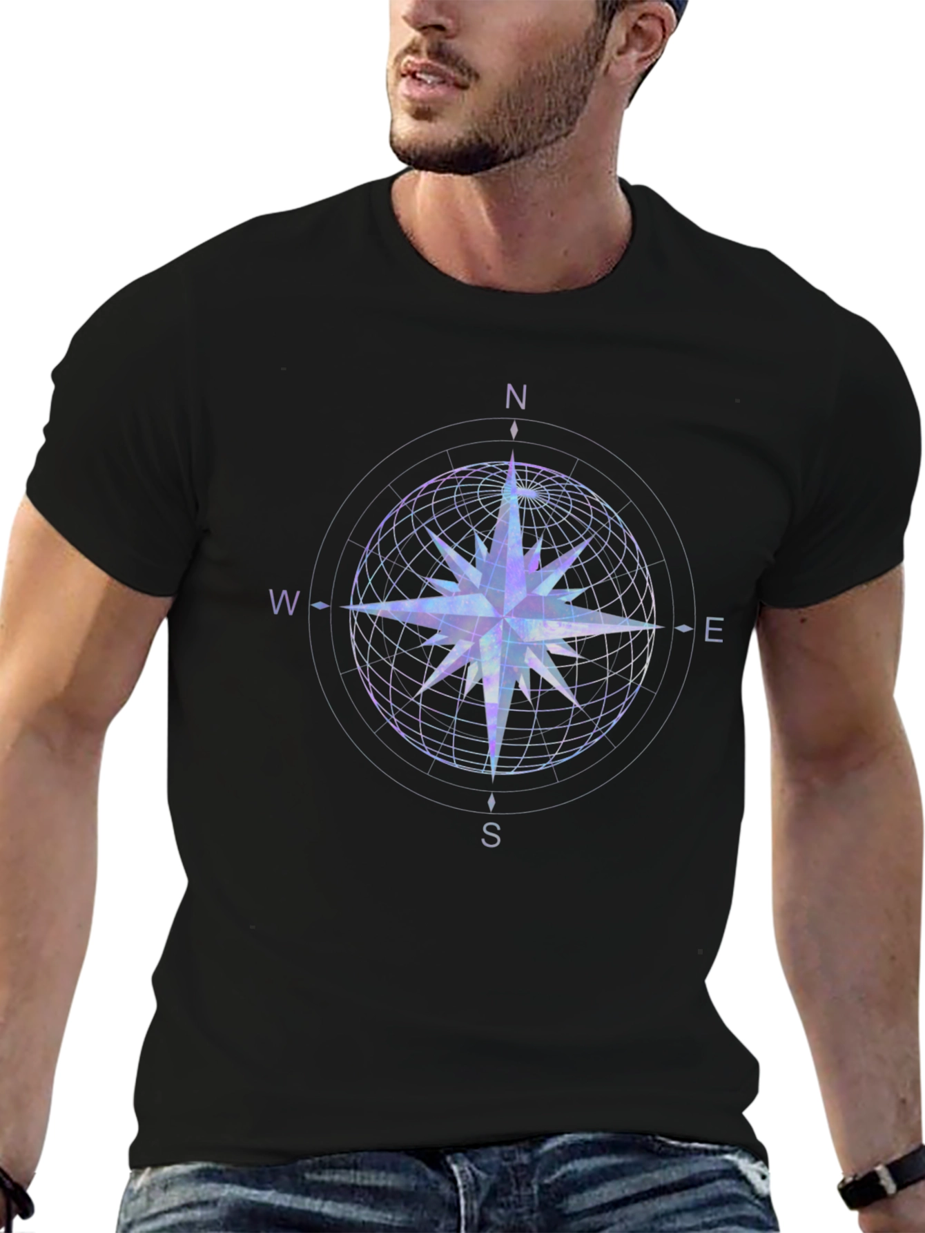 Nautical Compass Rose Graphic T-Shirt