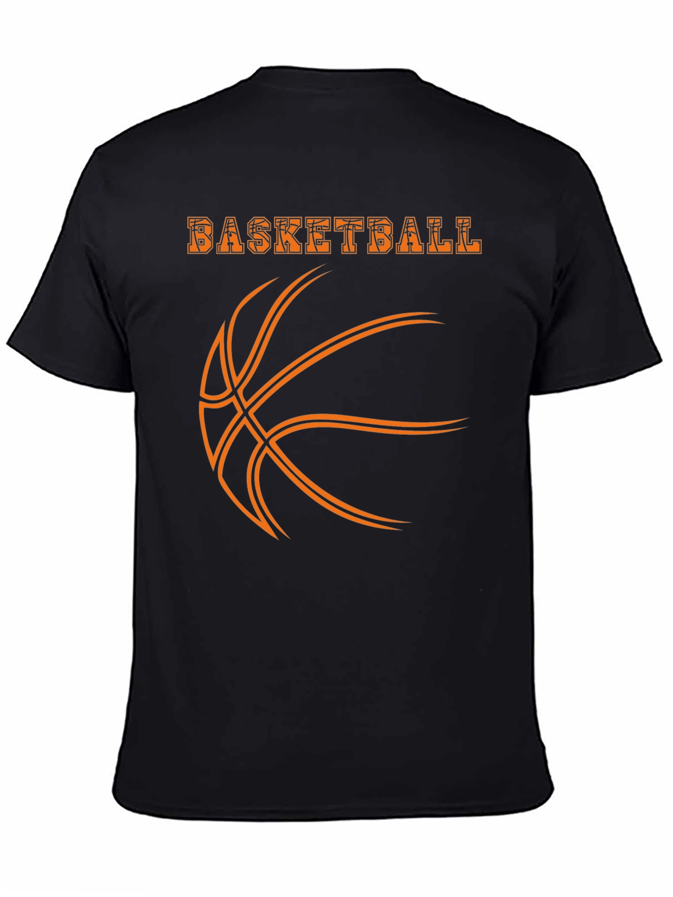 Basketball Graphic Print T-Shirt - Black