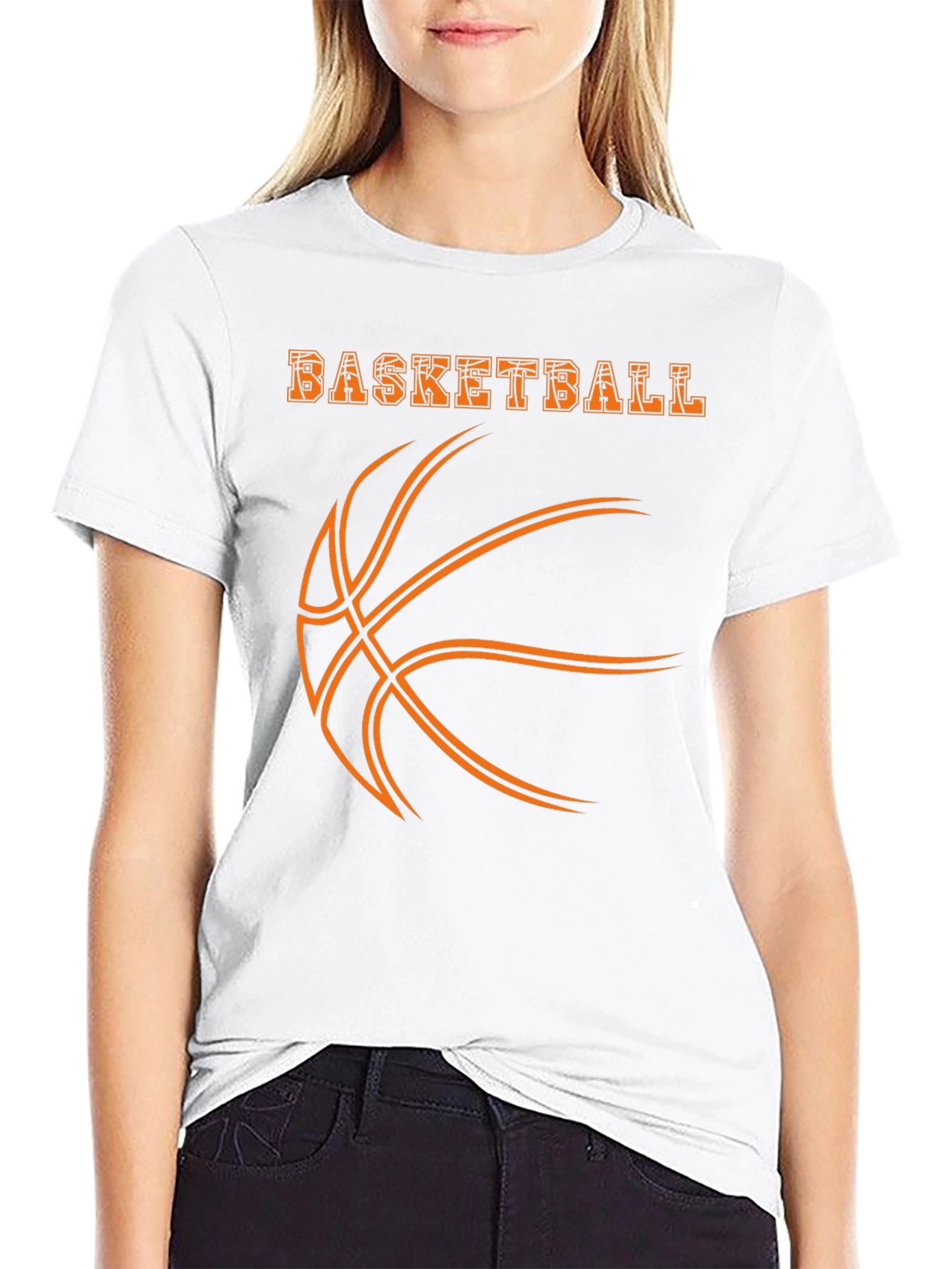 Basketball Graphic Print T-Shirt - Black