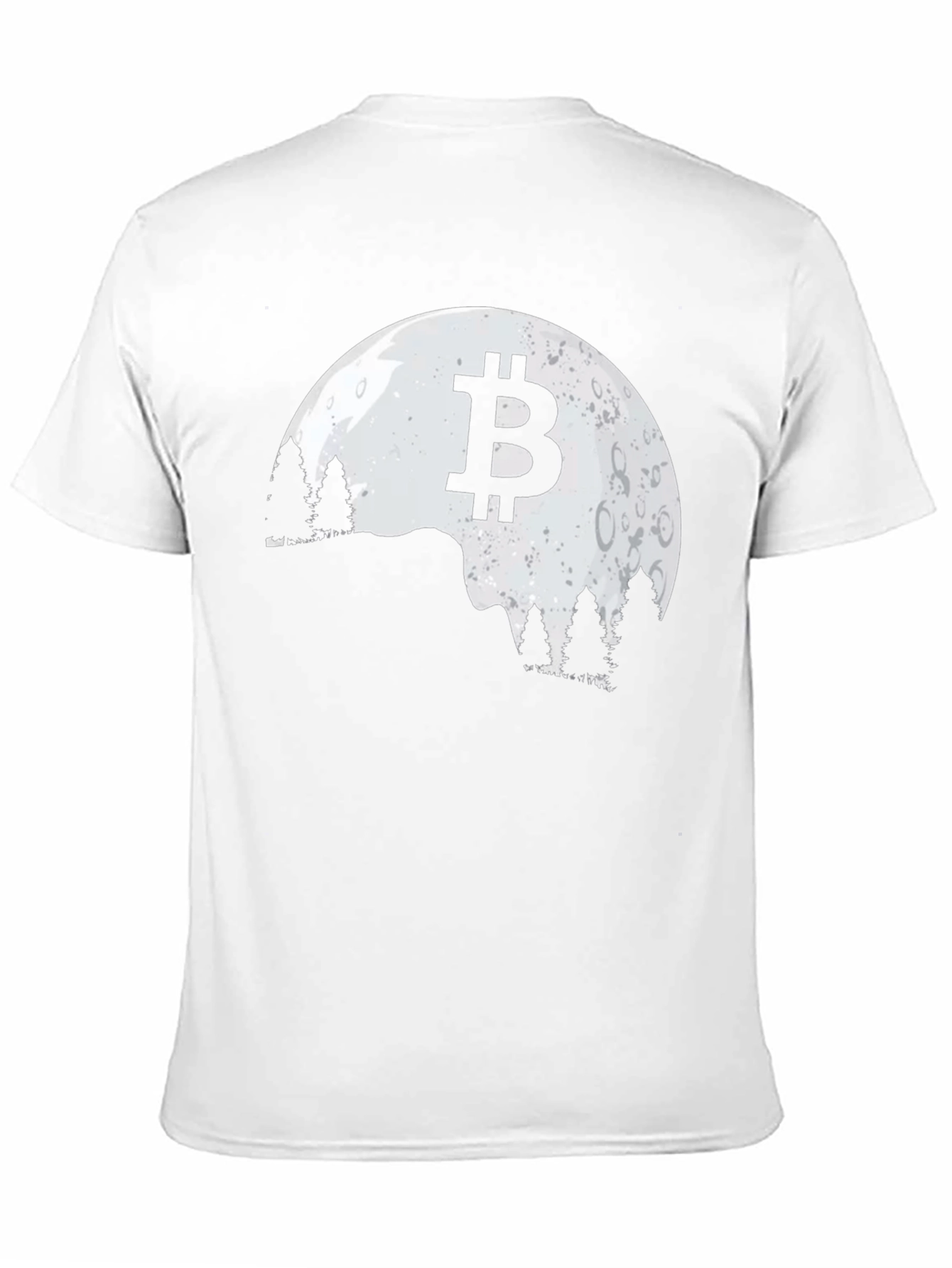 Bitcoin Moon Silhouette Graphic T-Shirt