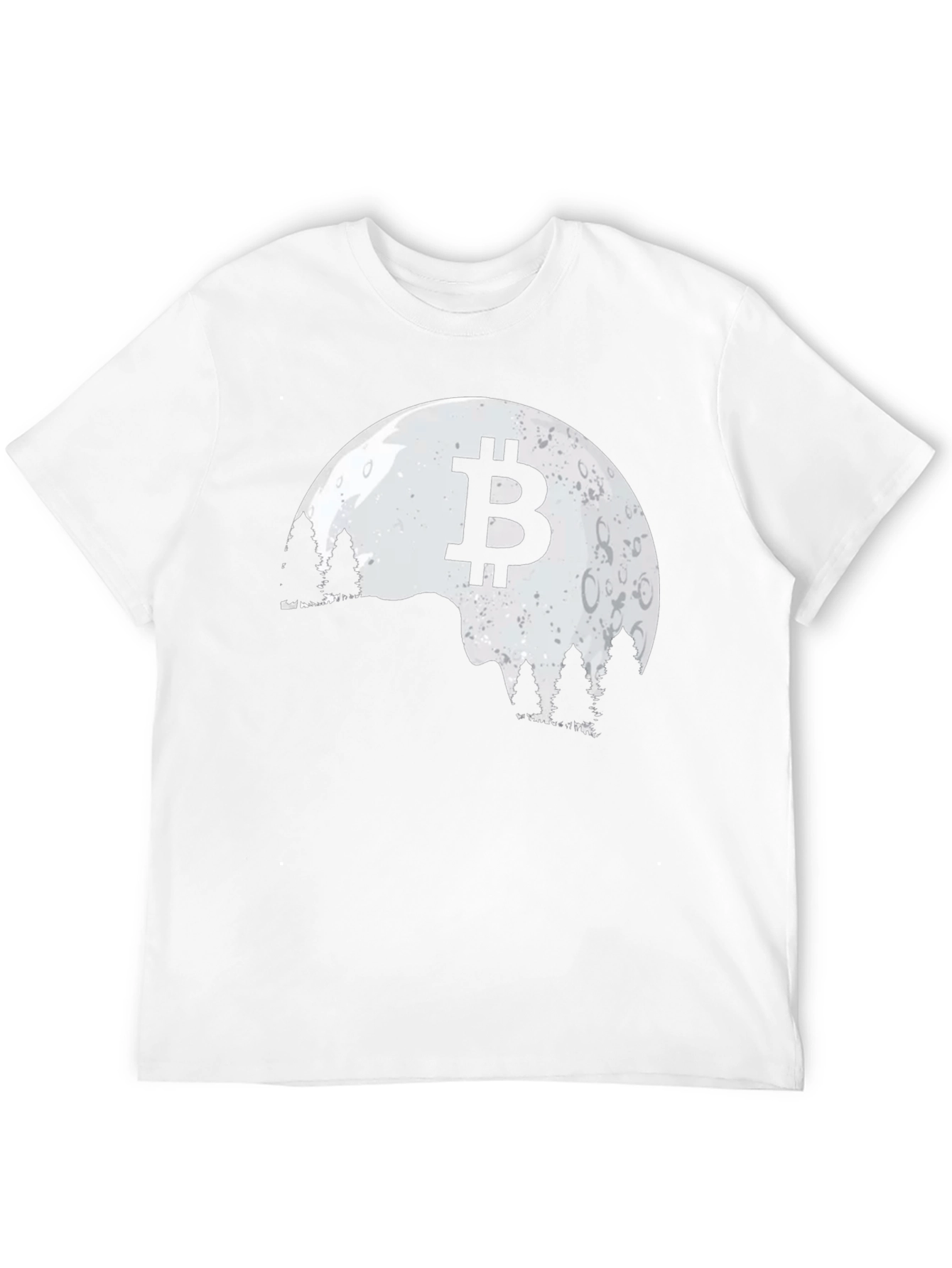 Bitcoin Moon Silhouette Graphic T-Shirt