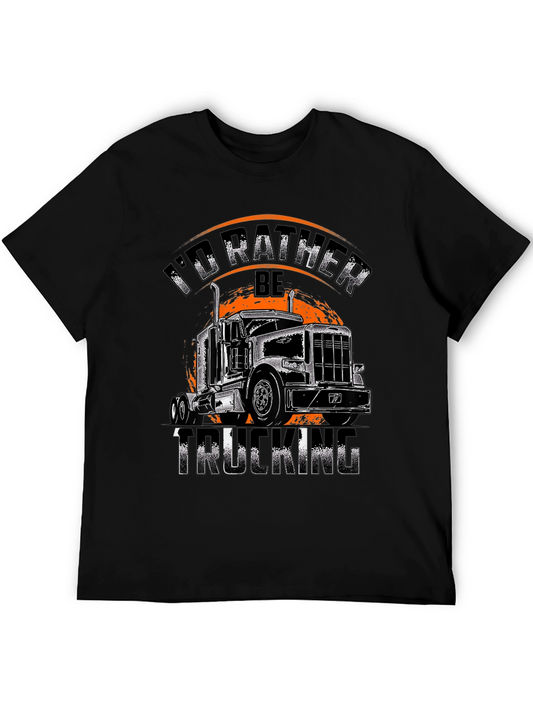 Id Rather Be Trucking T-Shirt - Black