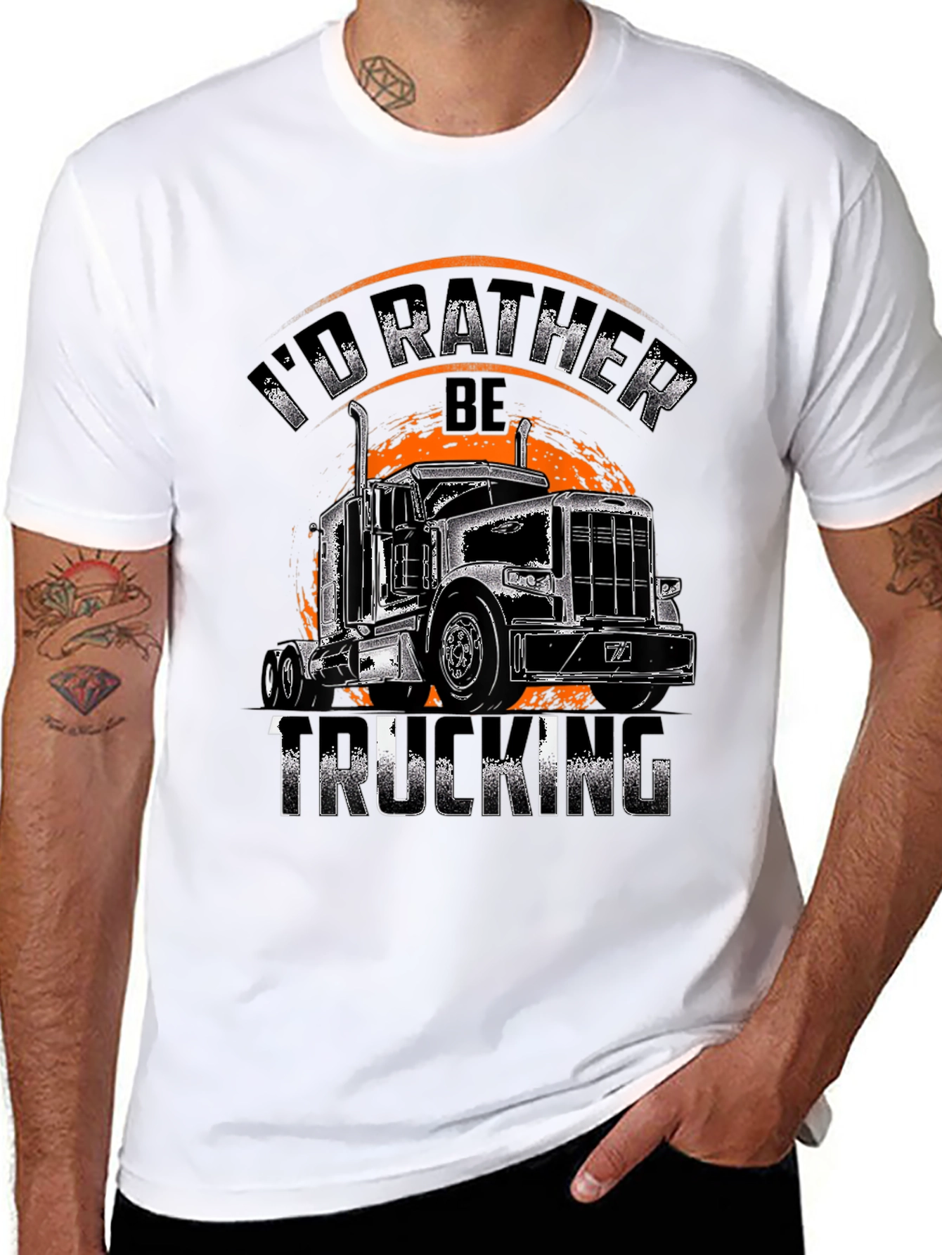 Id Rather Be Trucking T-Shirt - Black