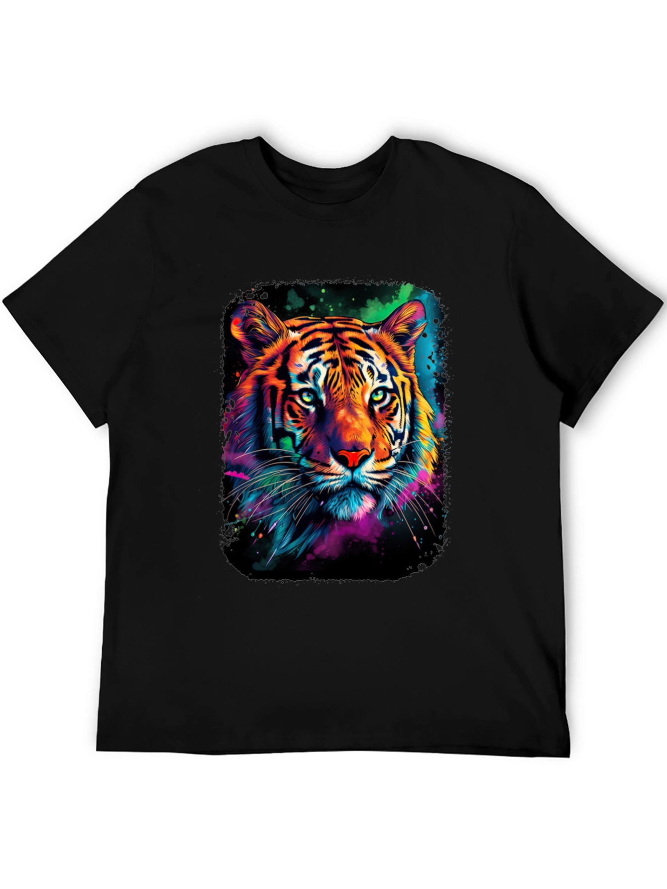 Neon Tiger Graphic Print Tee