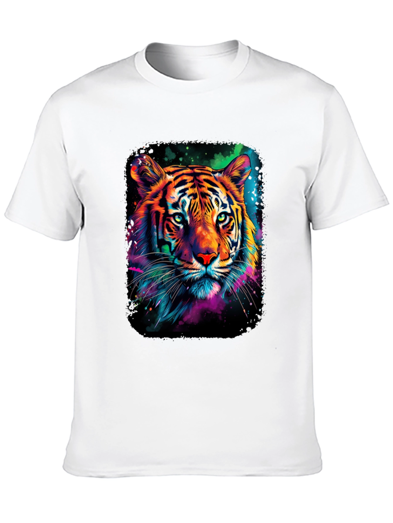 Neon Tiger Graphic Print Tee