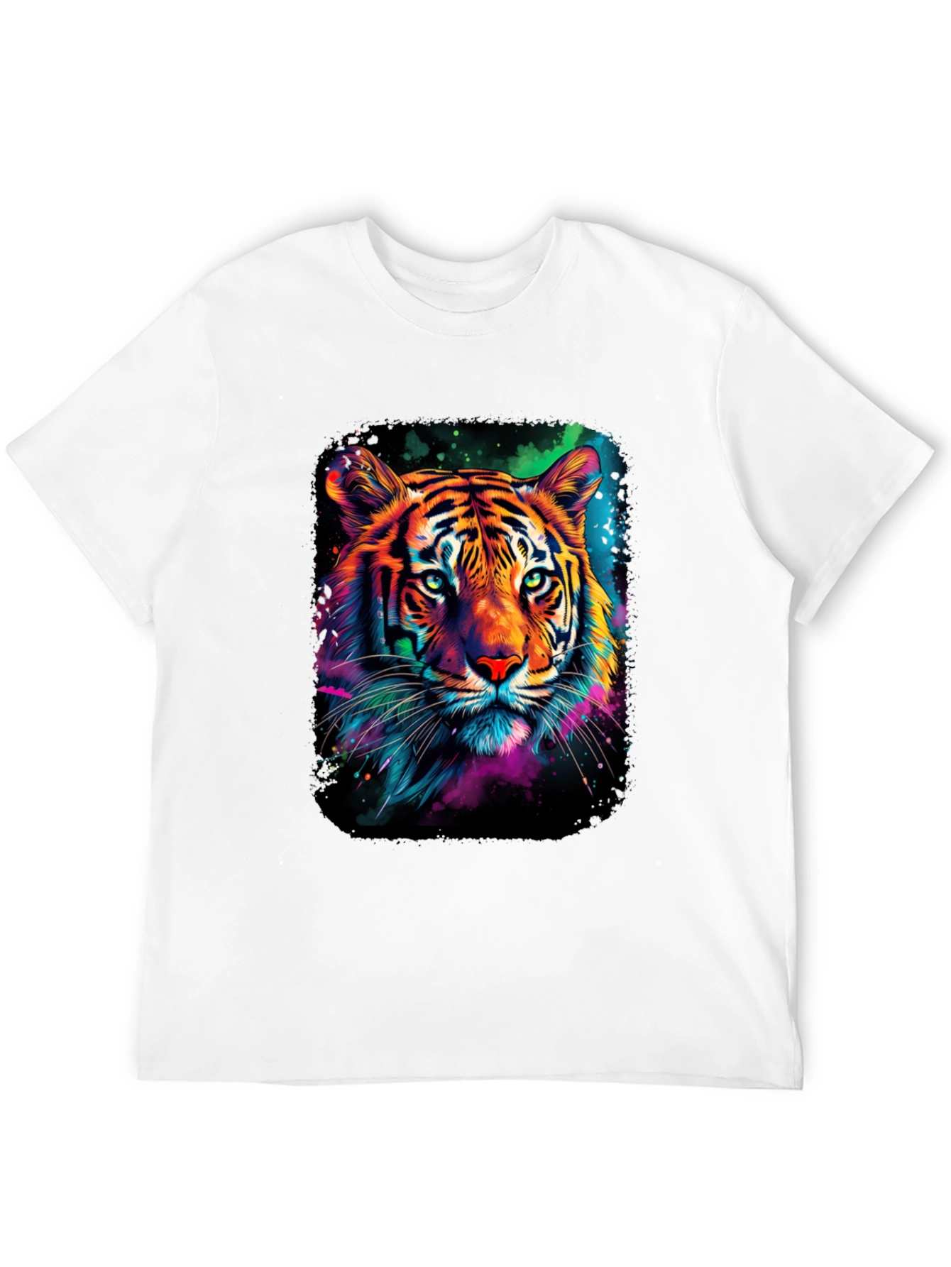 Neon Tiger Graphic Print Tee