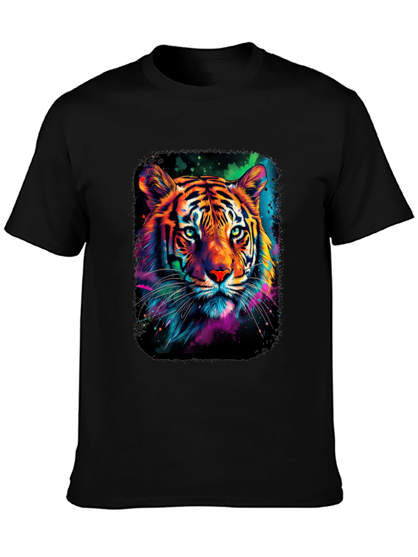 Neon Tiger Graphic Print Tee