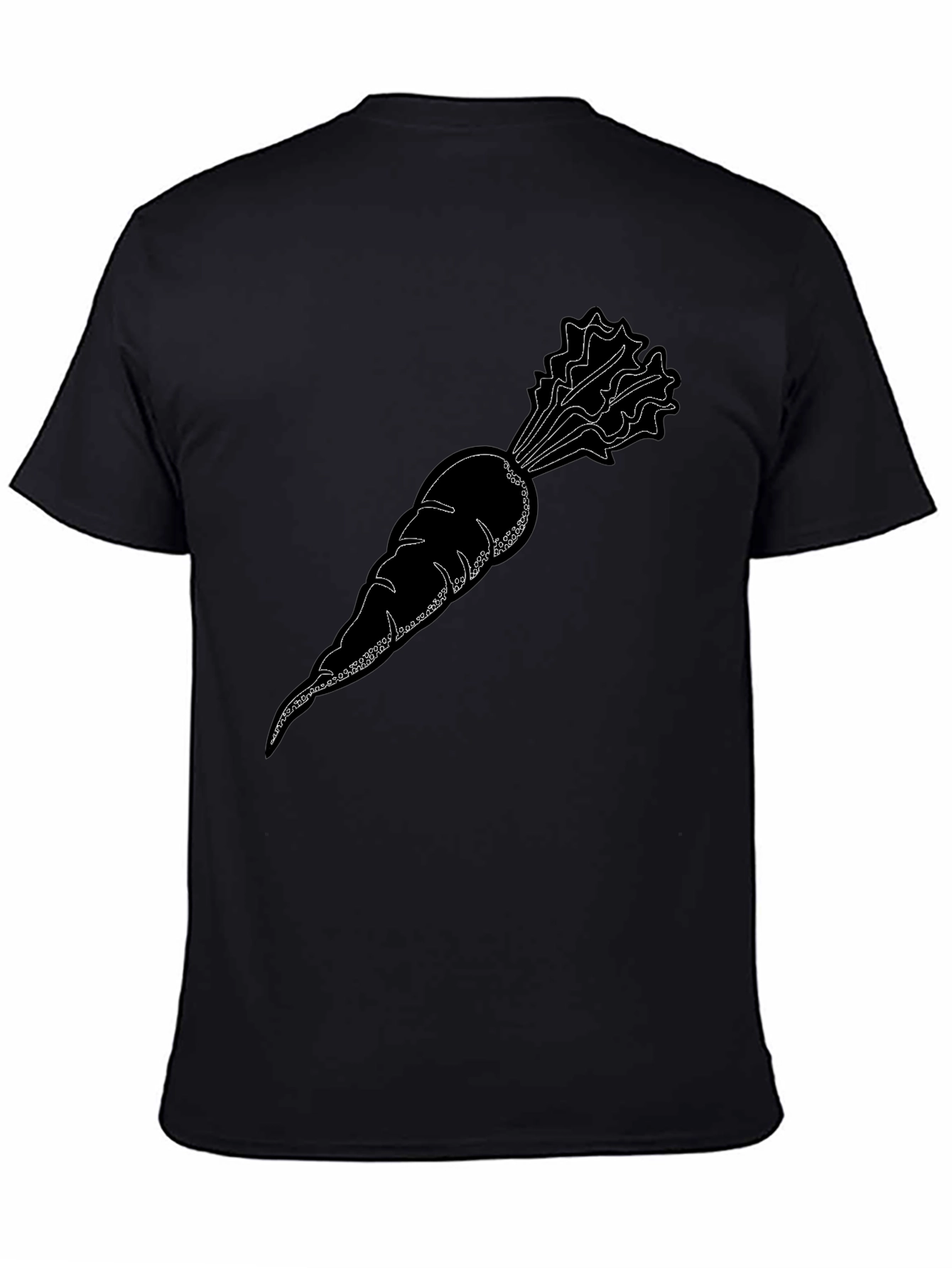 Cool Carrot Graphic Black T-Shirt