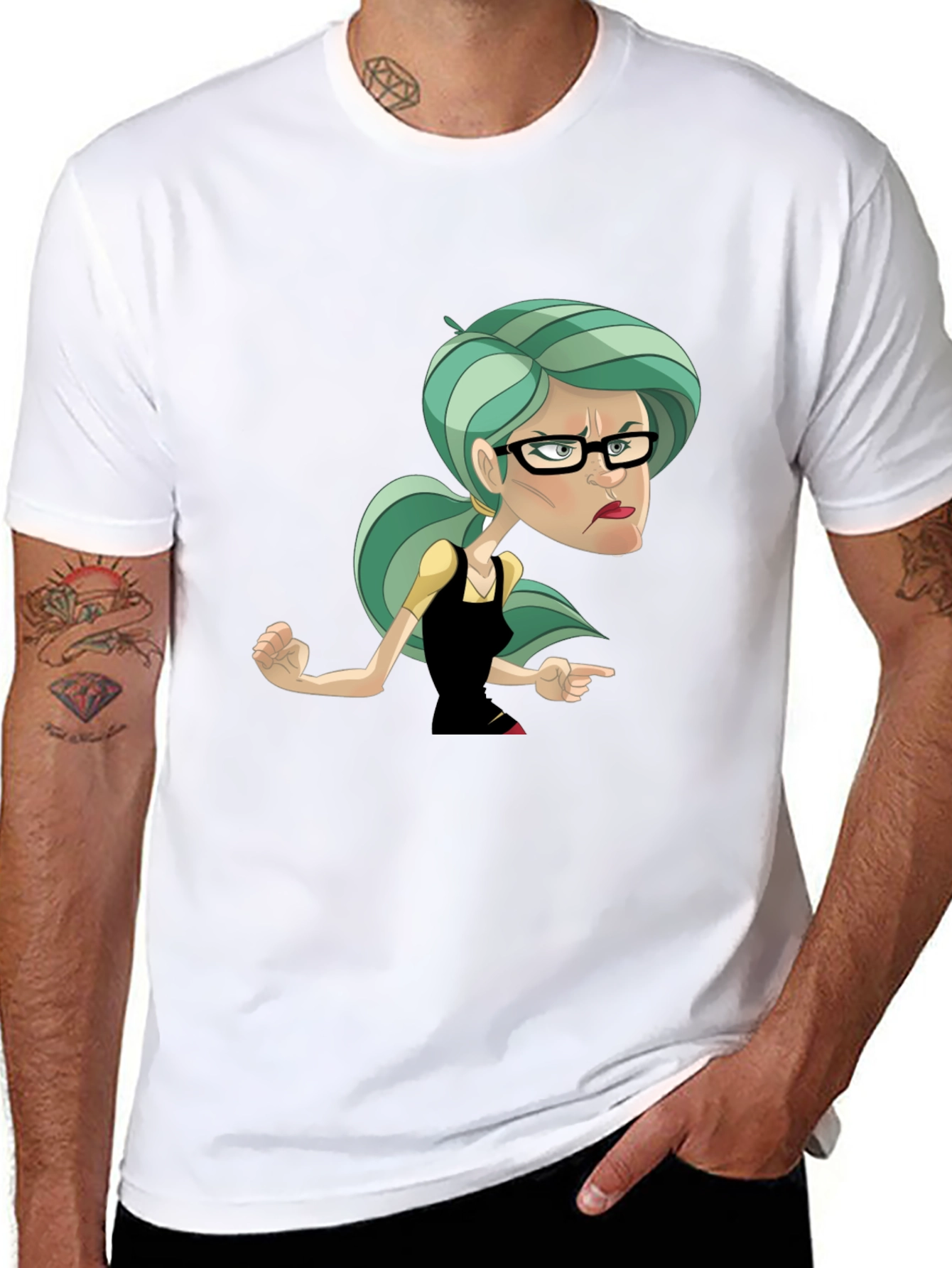 Sassy Cartoon Woman Graphic T-Shirt