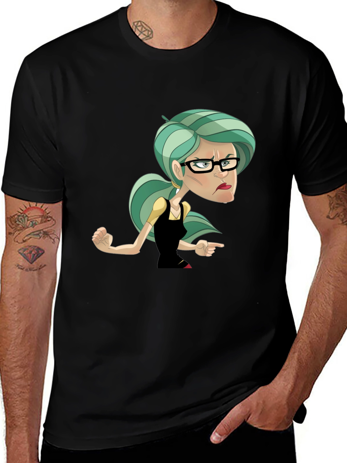 Sassy Cartoon Woman Graphic T-Shirt