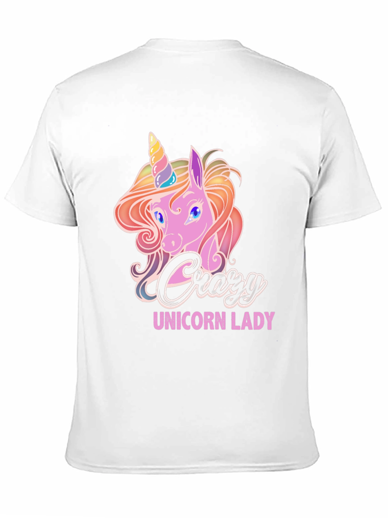 Crazy Unicorn Lady Black T-Shirt