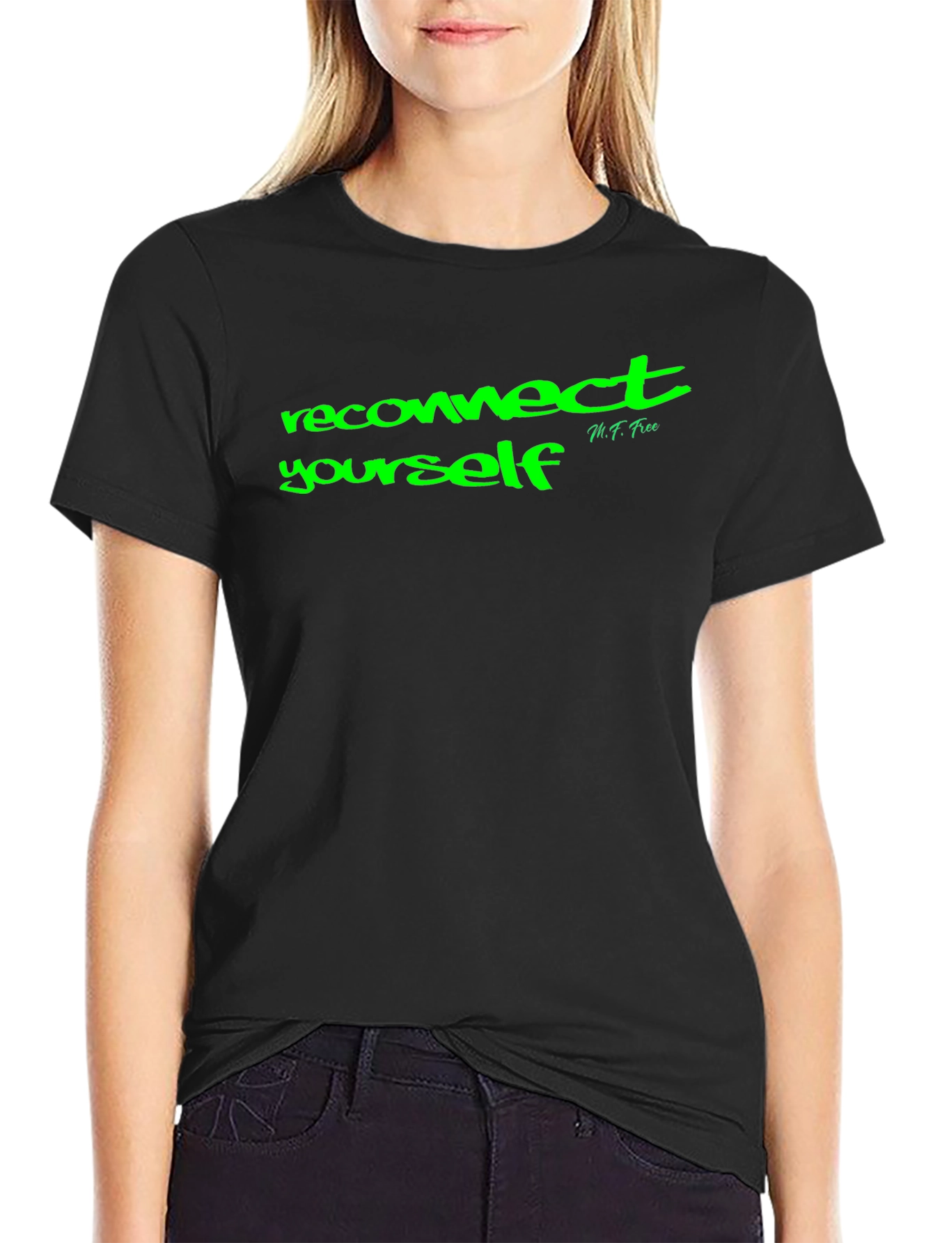 Reconnect Yourself Black Graphic Tee